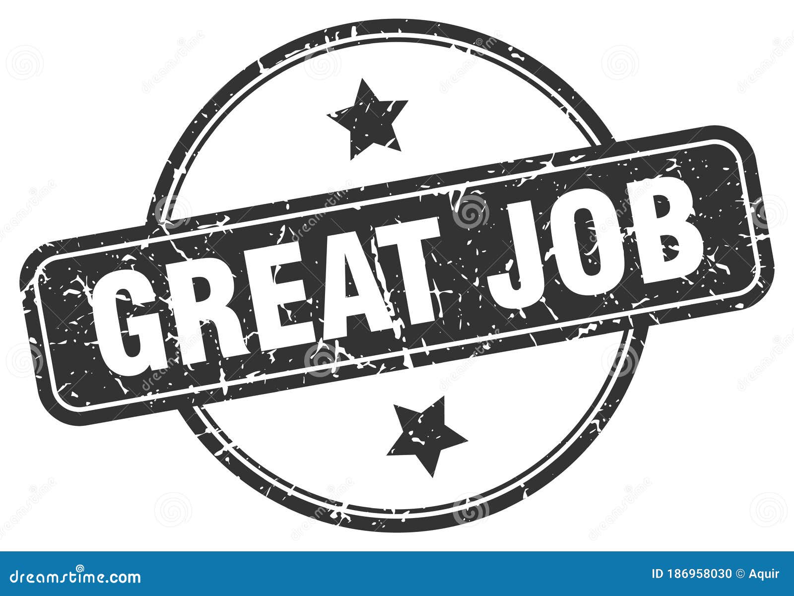 Great Job Stamp Great Job Round Vintage Grunge Label Stock Vector