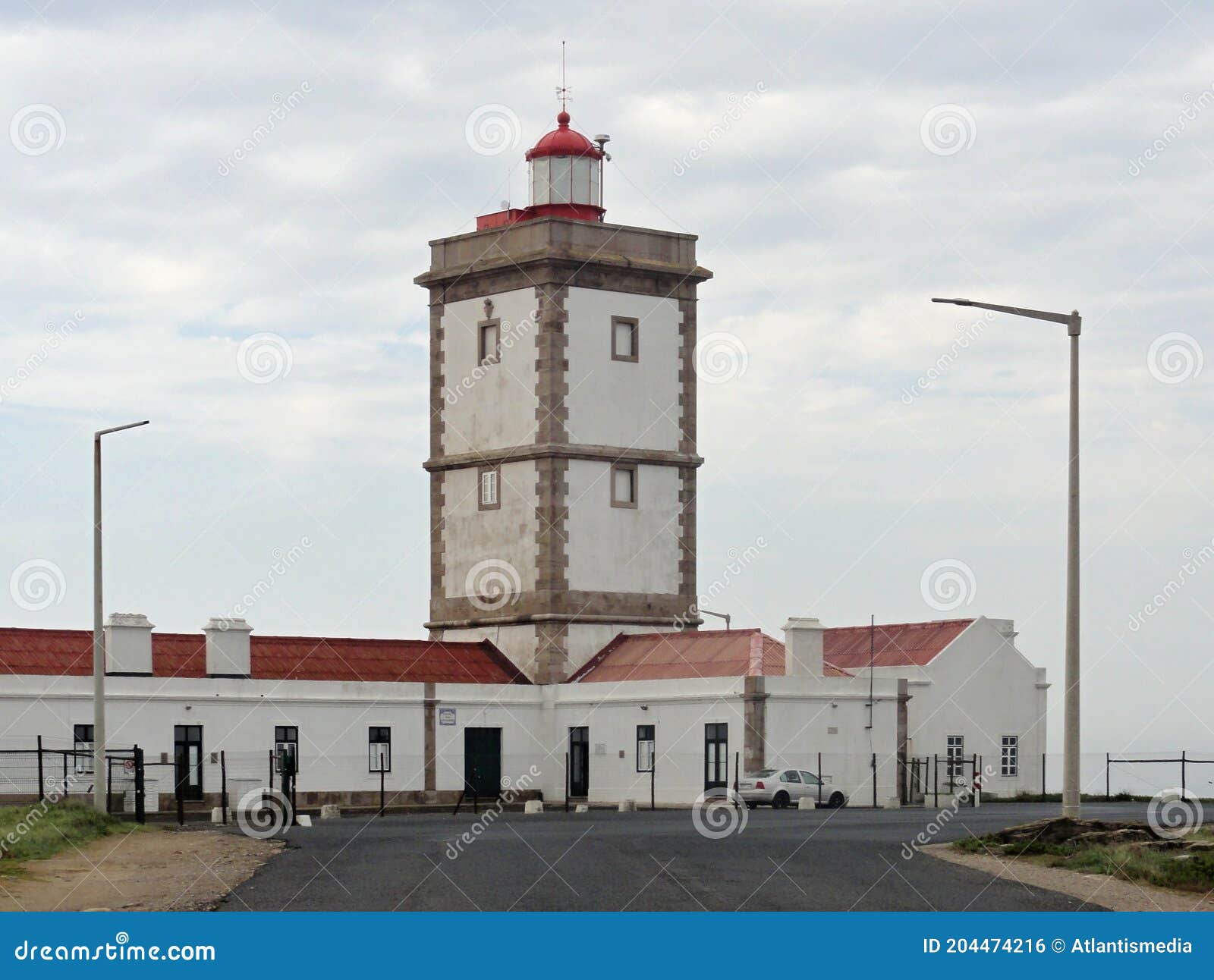 cabo cavoeiro lighthouse in peniche, centro - portugal
