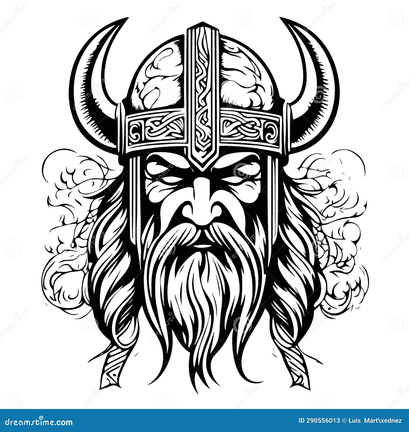 Great Lovely Viking Emblem Logo Vector Art Stock Illustration ...