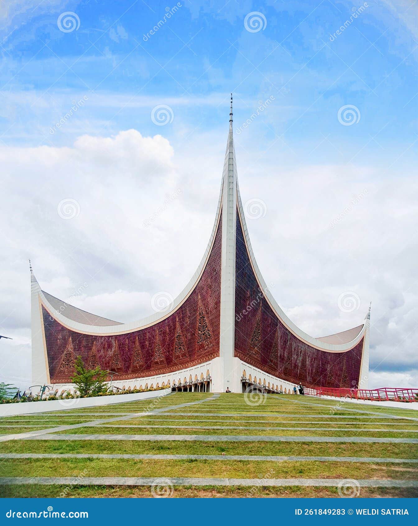 great mosque at padang city, indonesia