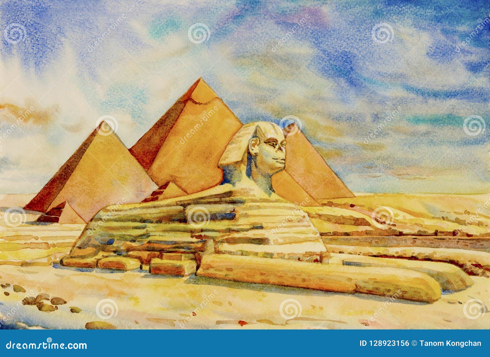 Great Pyramid Of Giza Painting