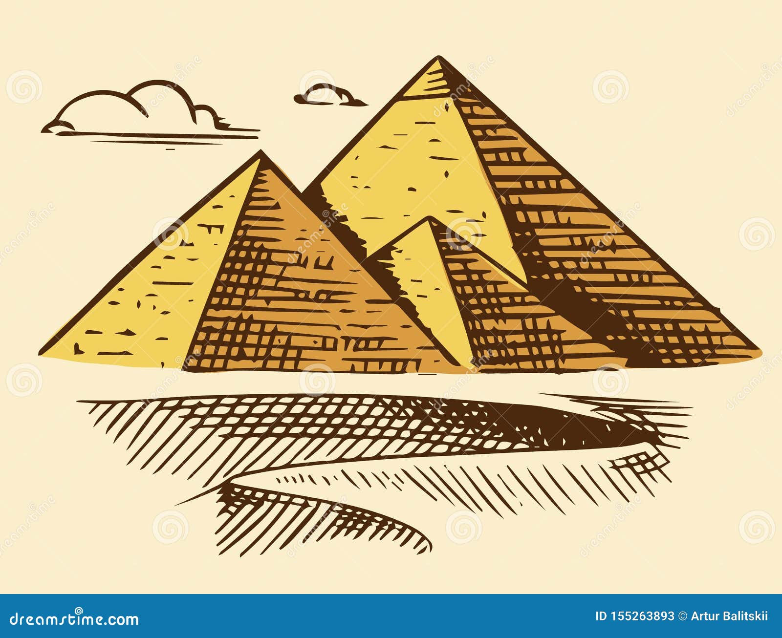 Great Pyramid of Giza. Seven Wonders of the Ancient World. the Great ...