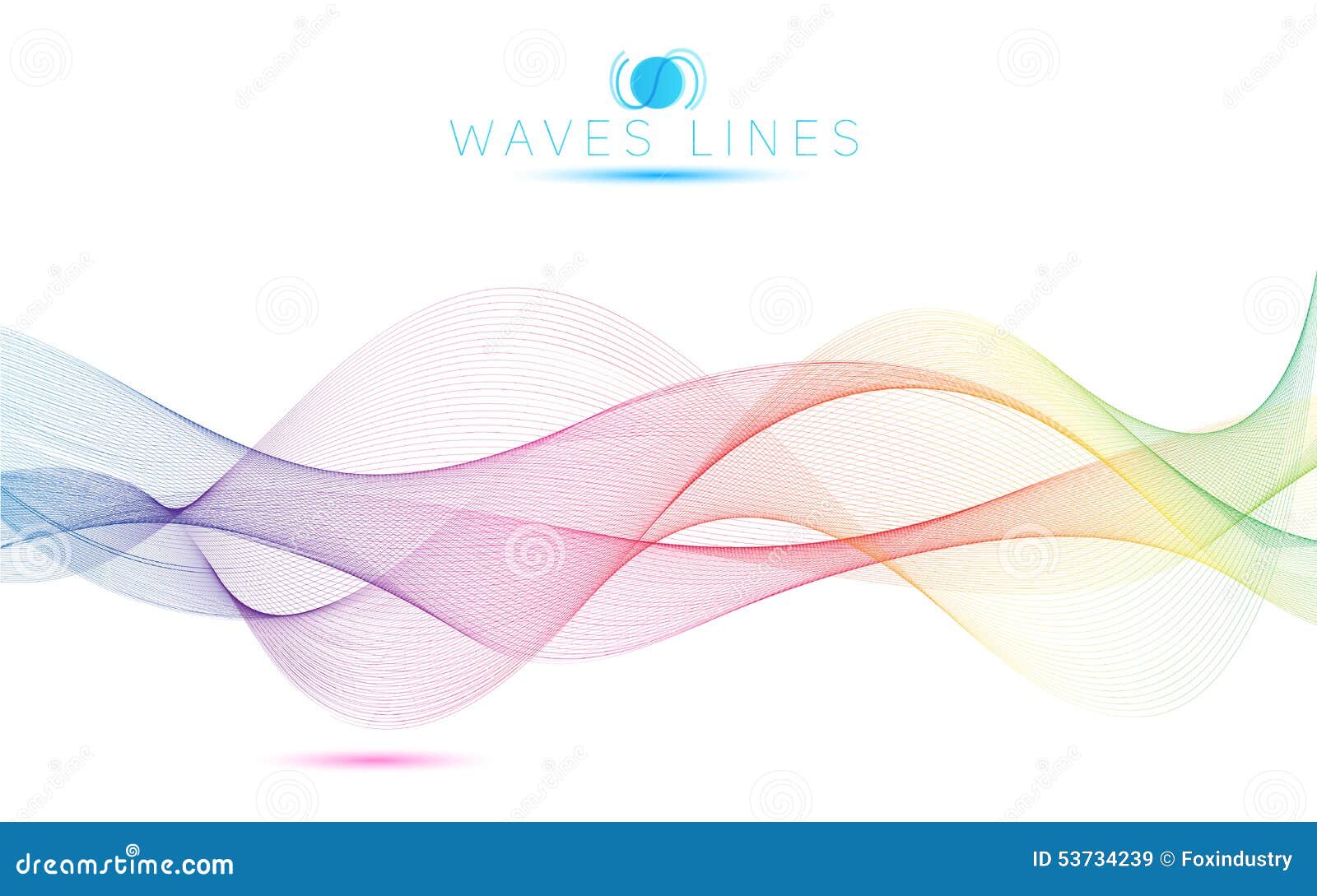 great rainbow waves colorful gradient light blend line bright