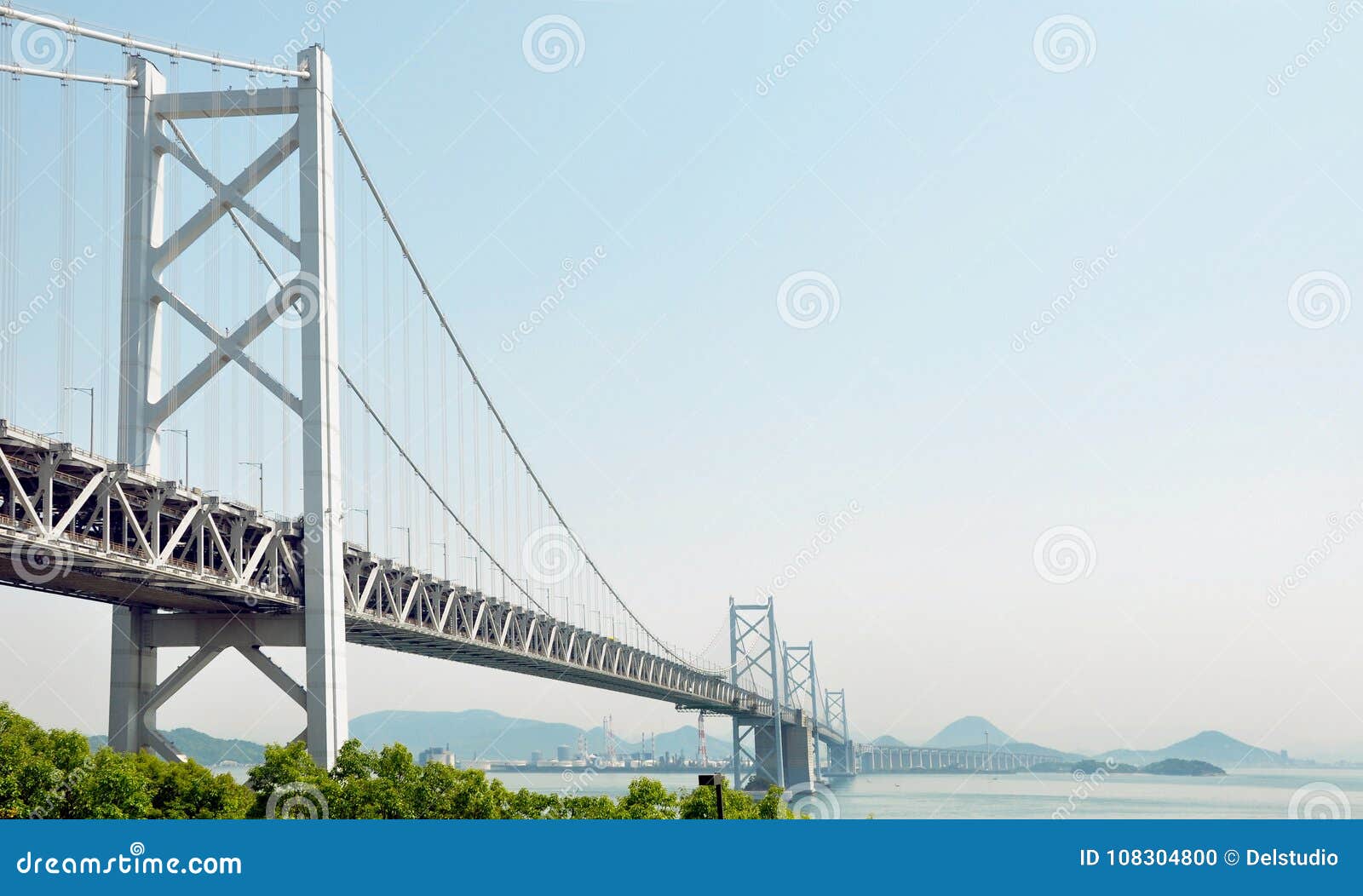 great seto bridge, between shikoku and honshu japan