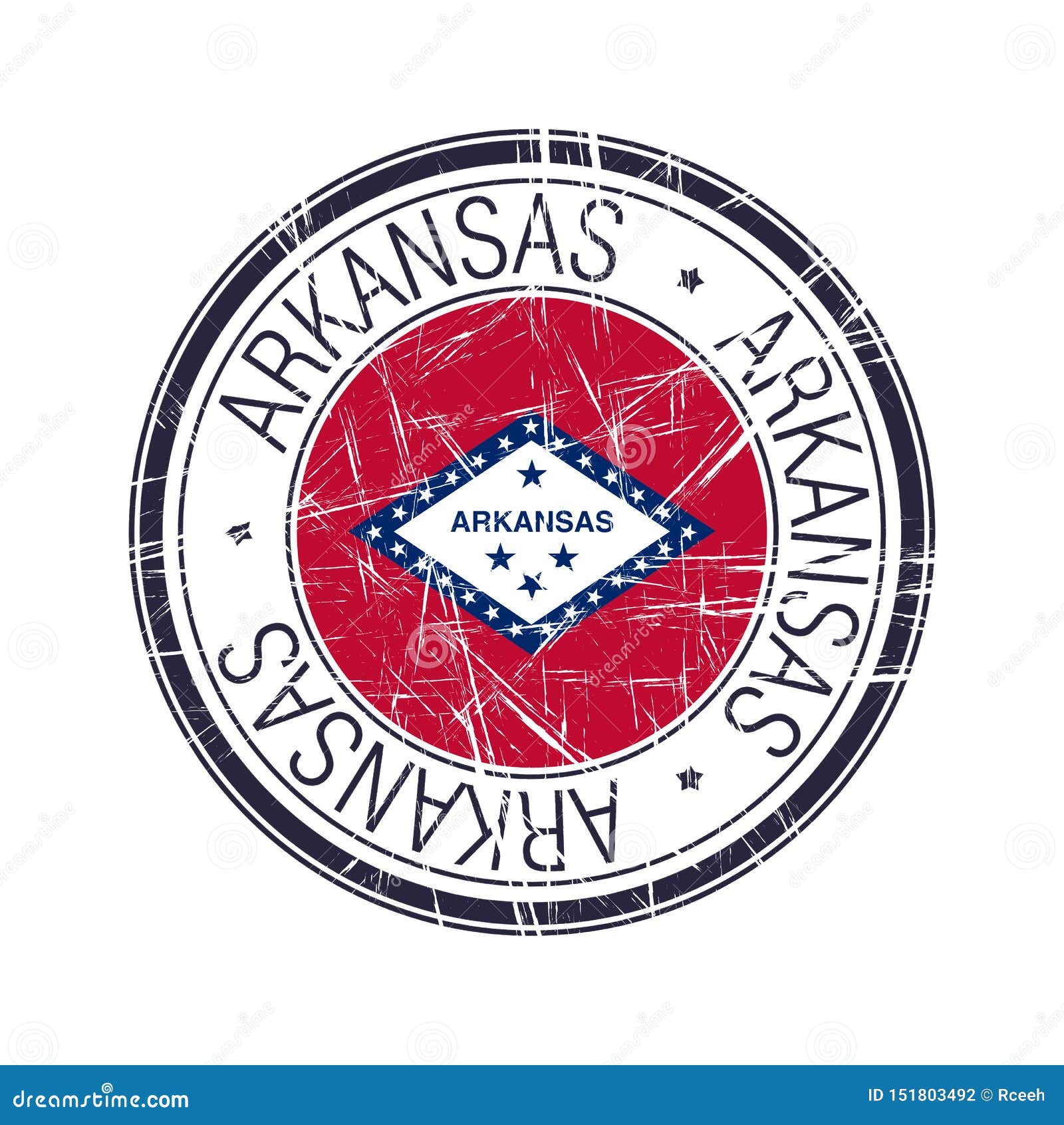 Arkansas rubber stamp stock vector. Illustration of rubber 151803492