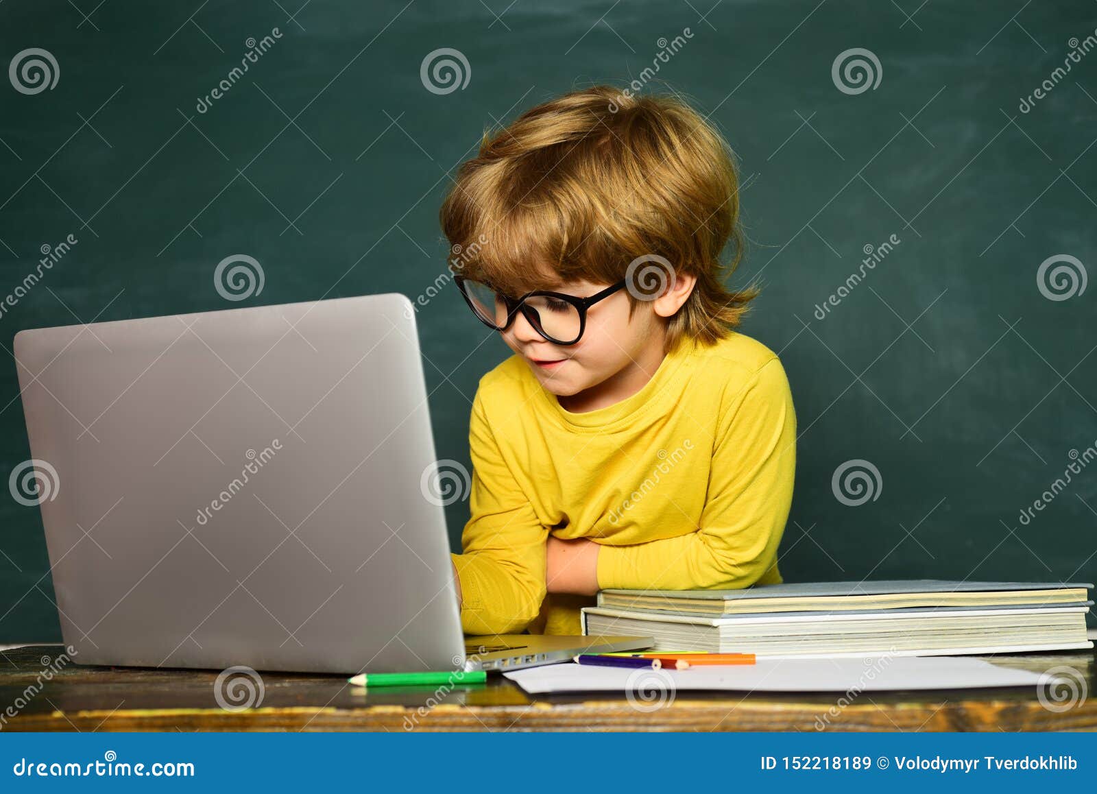 Great Study Achievement. Classroom. Blackboard Background - Copy Space.  Happy Smiling Pupils Drawing at the Desk. Stock Image - Image of helping,  leadership: 152218189