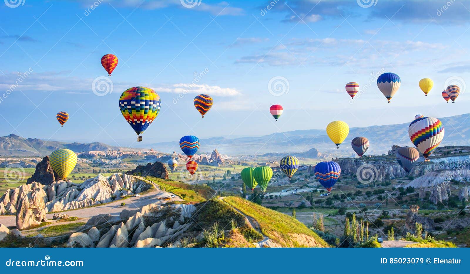 the great tourist attraction of cappadocia - balloon flight. cap