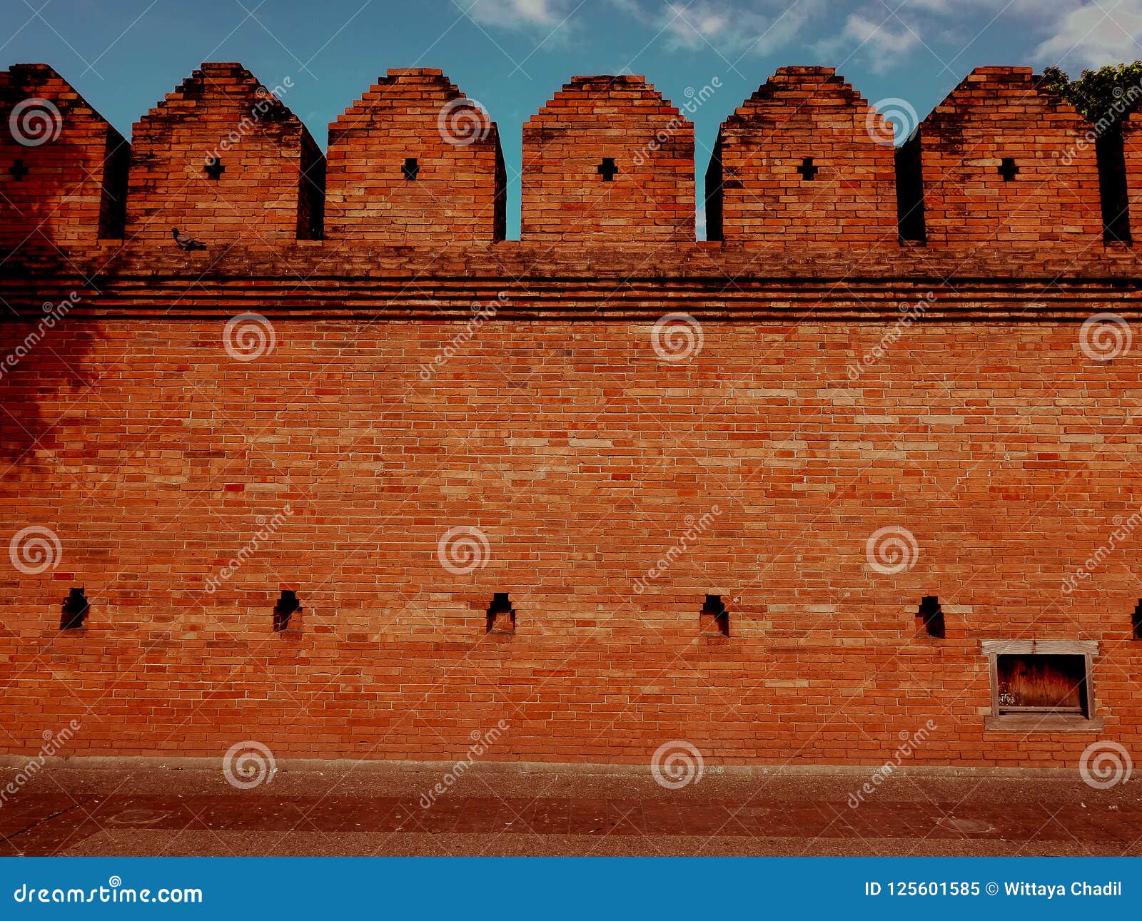 Great Wall of Chiang Mai. Thailand Stock Image Image of block