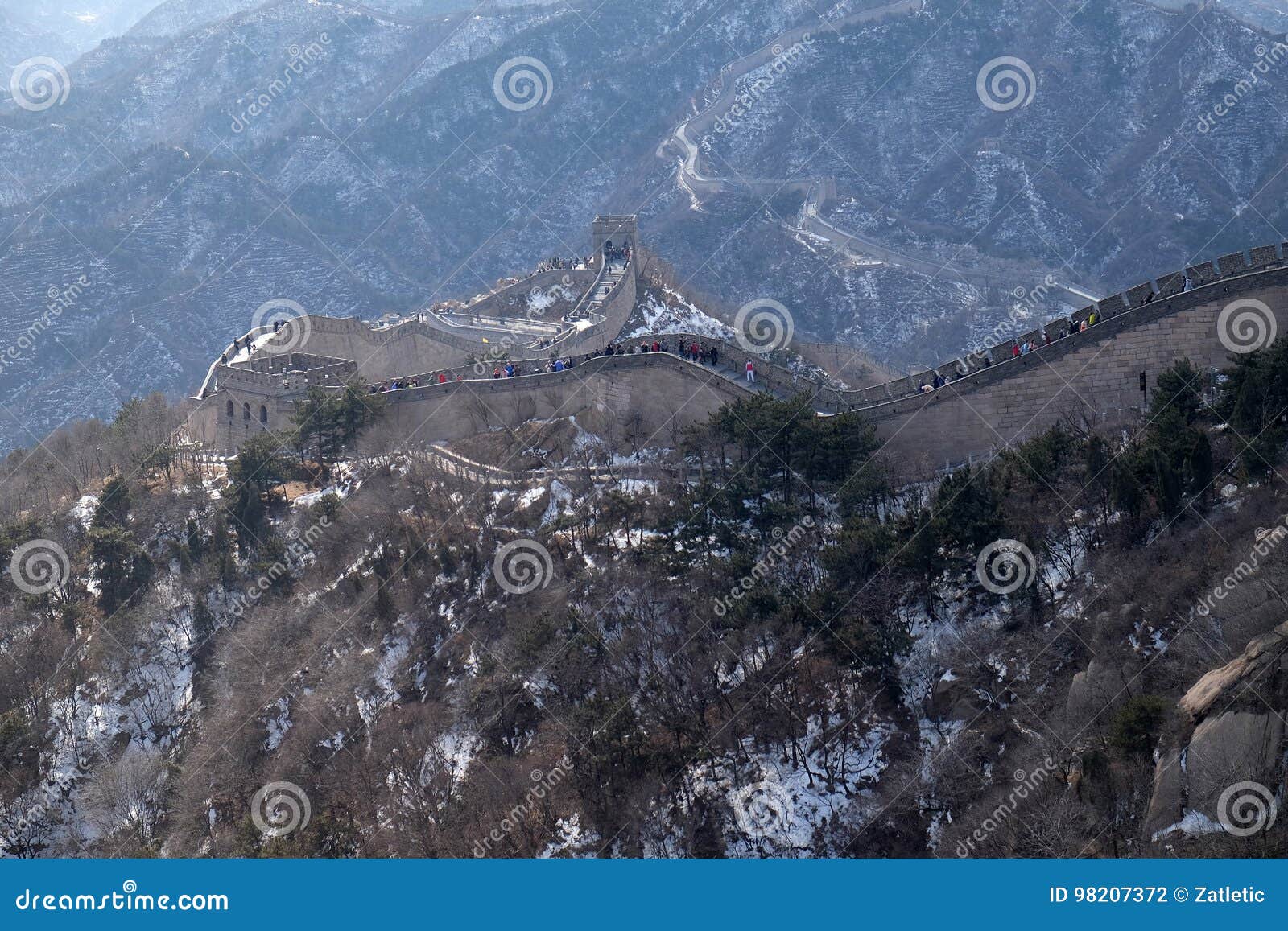 the great wall of china in badaling, china