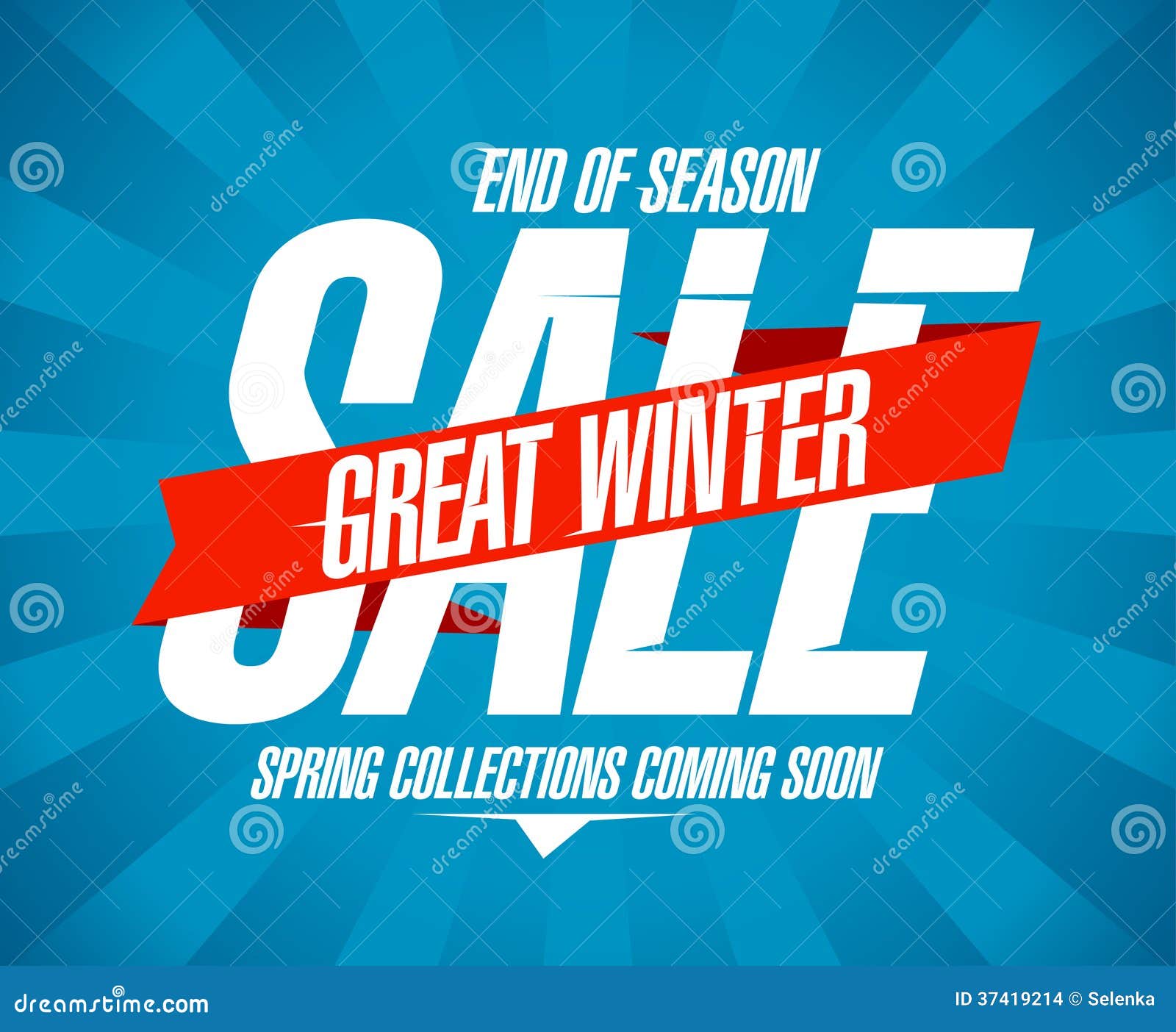 Great winter sale design. stock vector. Illustration of advertising