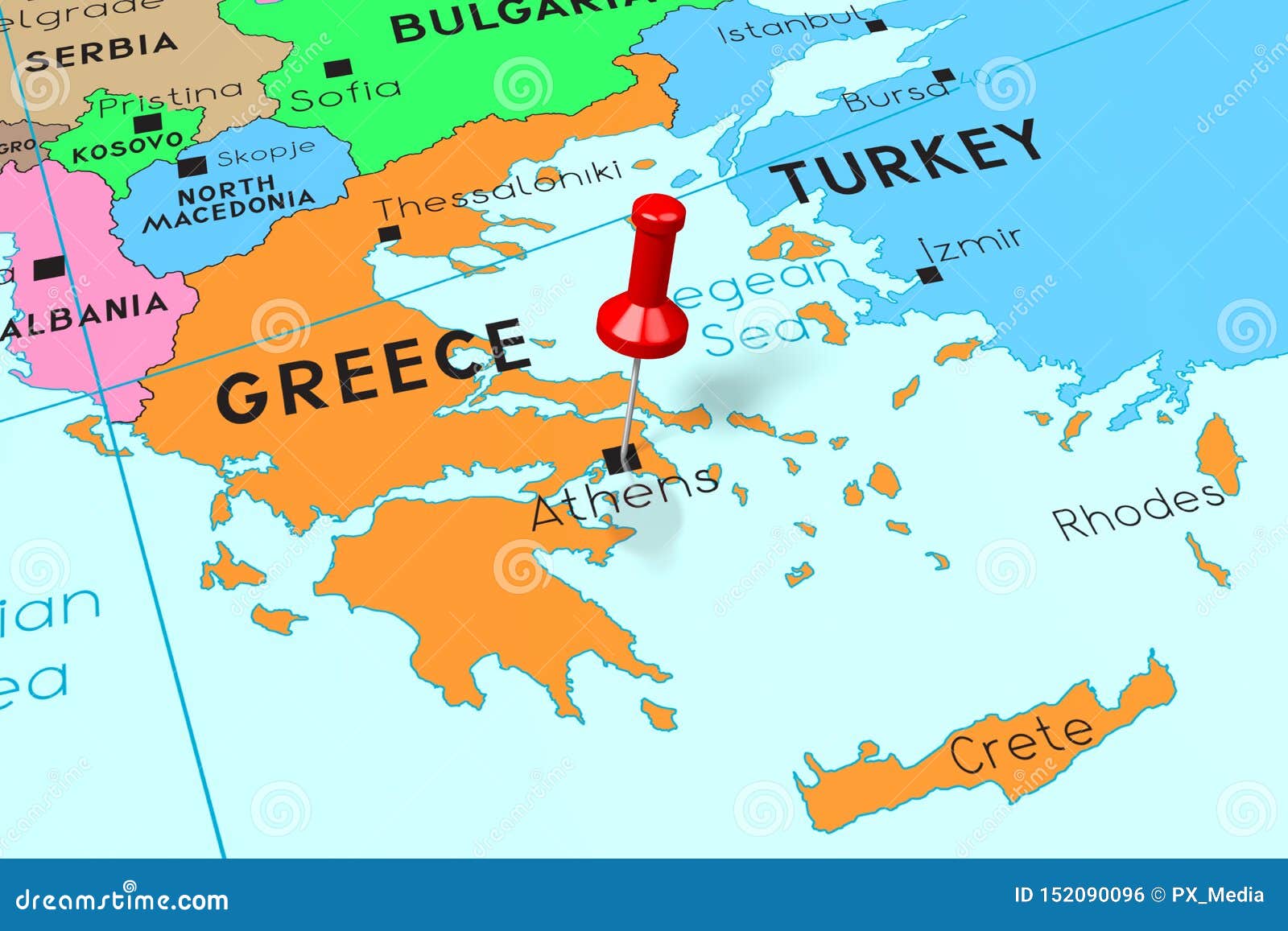 афины на карте греции