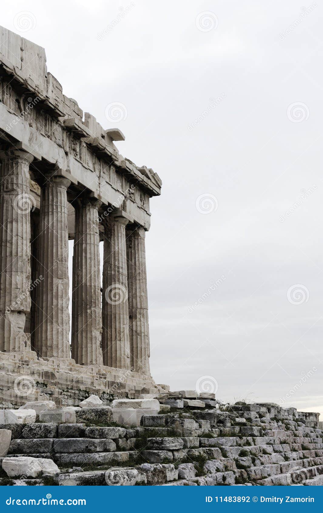 Greece. Athens. Marble Pillars of the Acropolis Stock Photo Image of