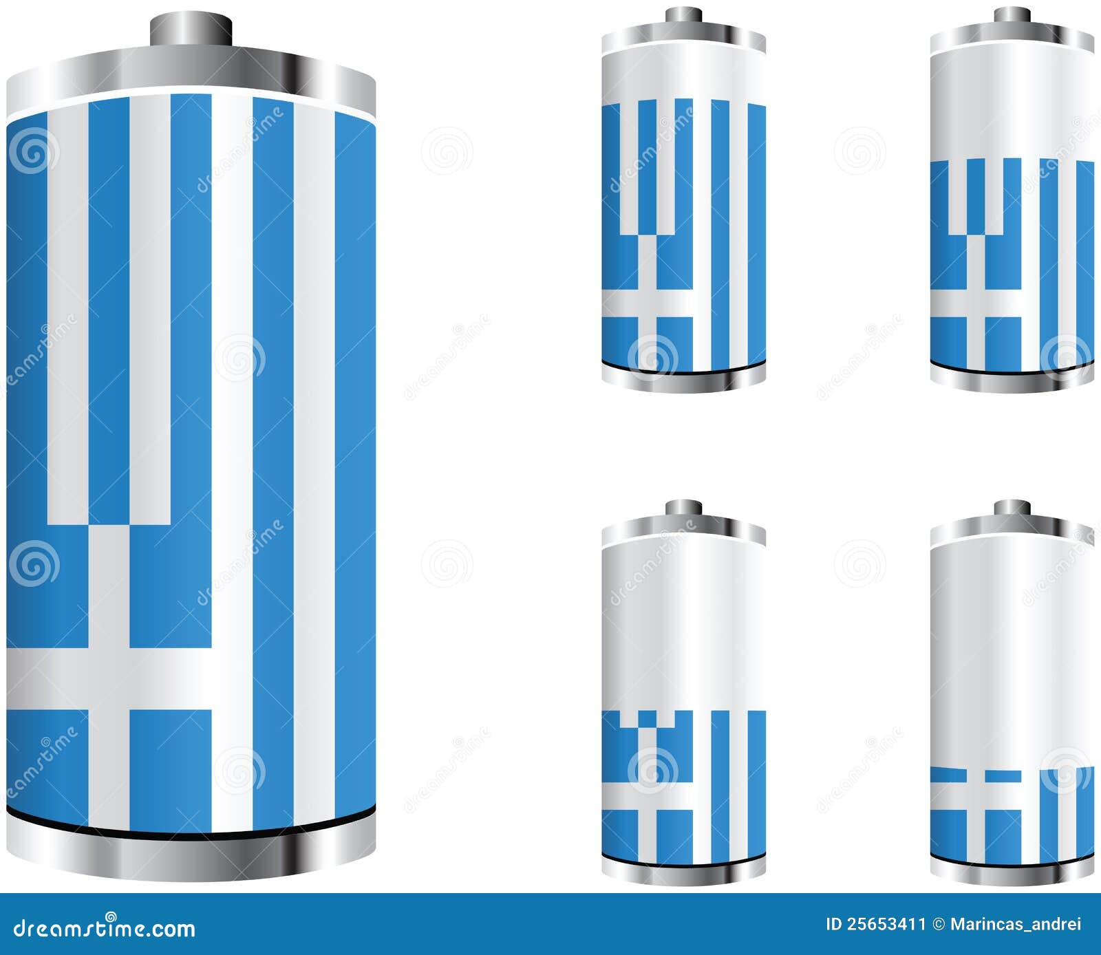 Greece battery stock vector. Illustration of button, recharge 25653411