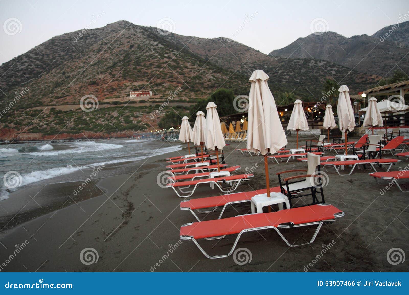 Greece beach umbrella stock photo. Image of coast, nature 53907466