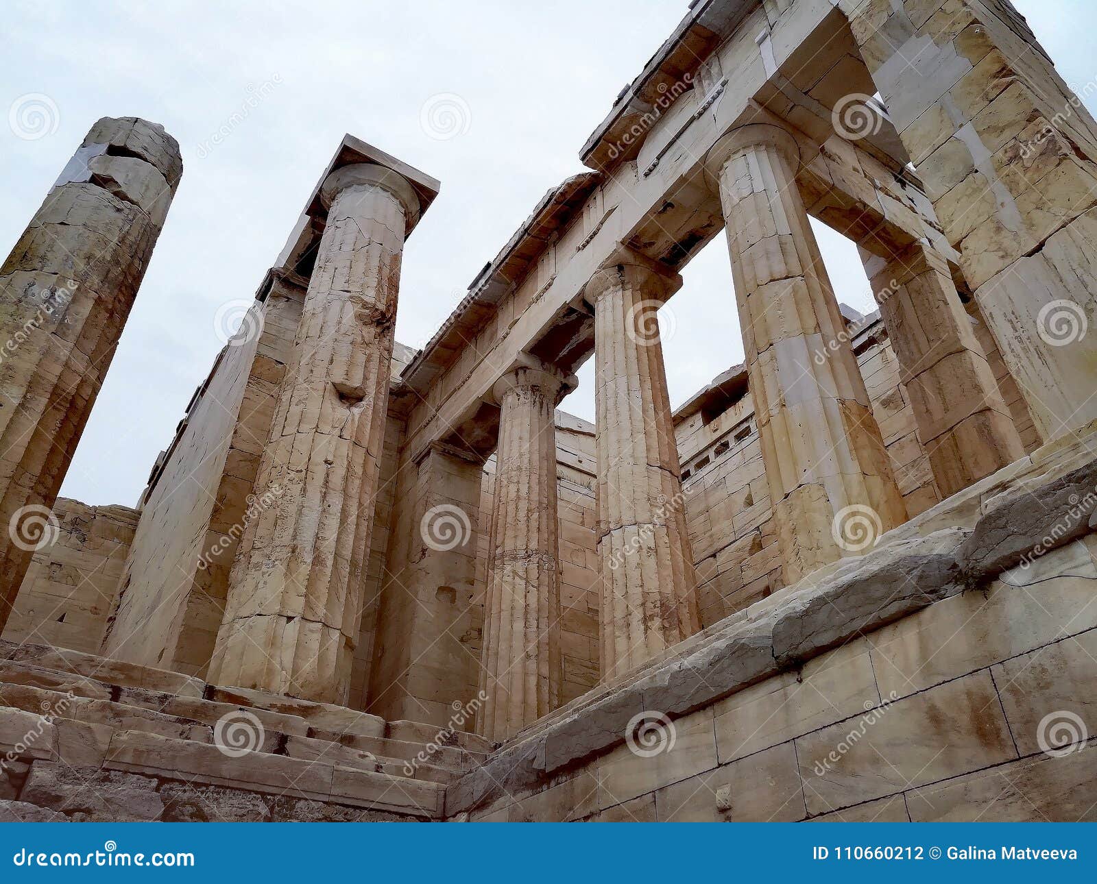 Greece column in Athens stock photo. Image of explore 110660212