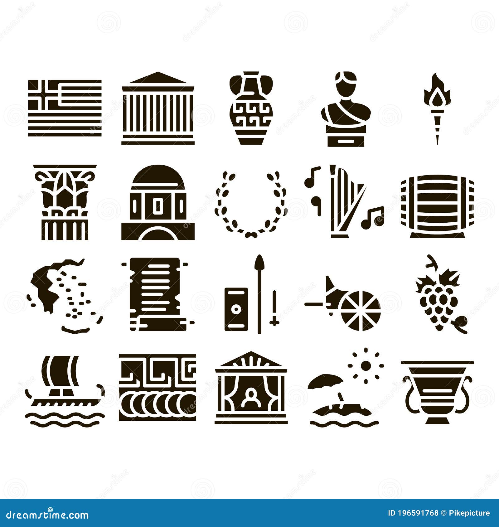 Ancient greek glyph drugmens