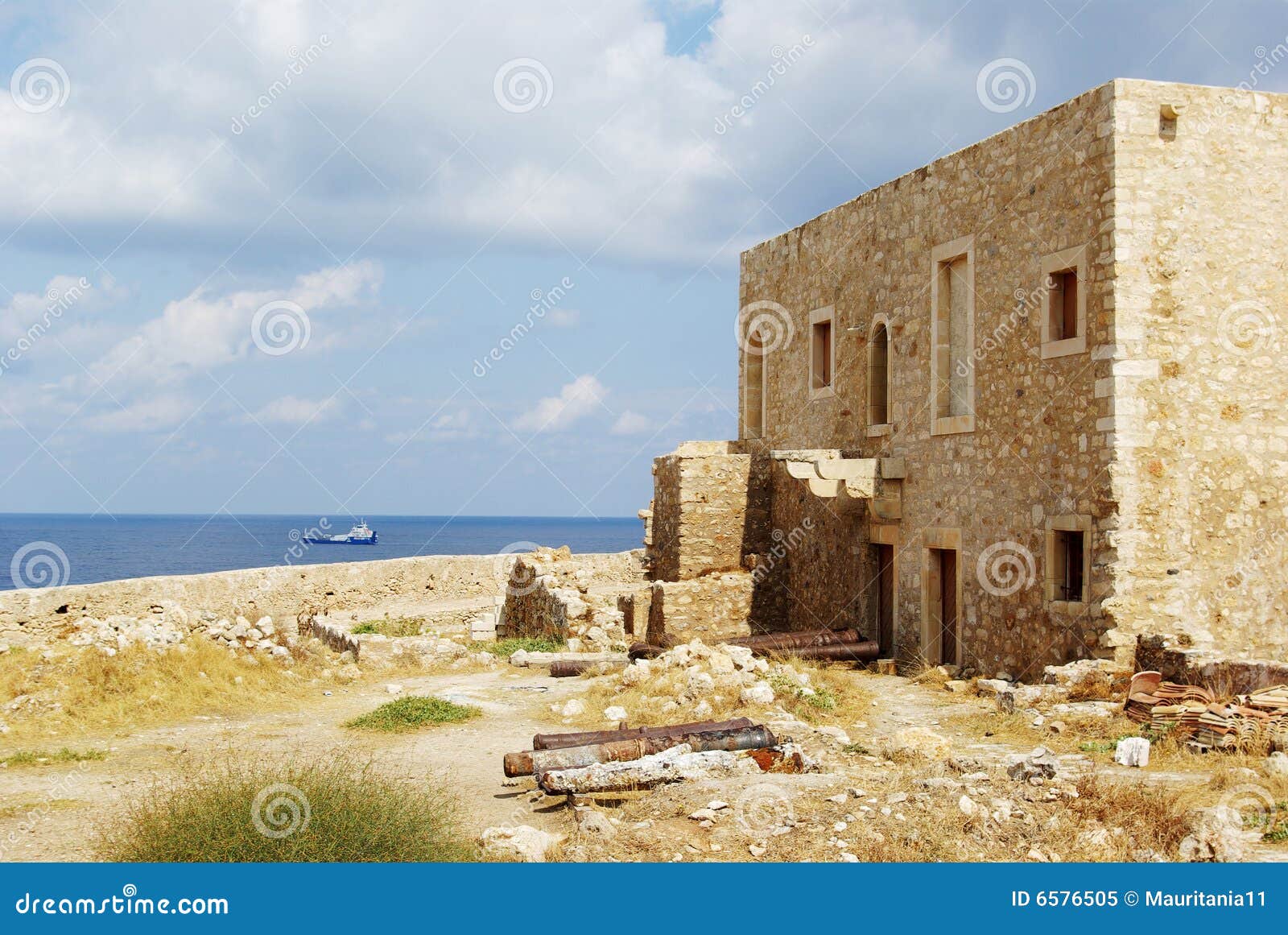 Greece, Crete, Retimno. Greece, console Crete, a cidade de Retimno. Uma fortaleza velha da cidade.