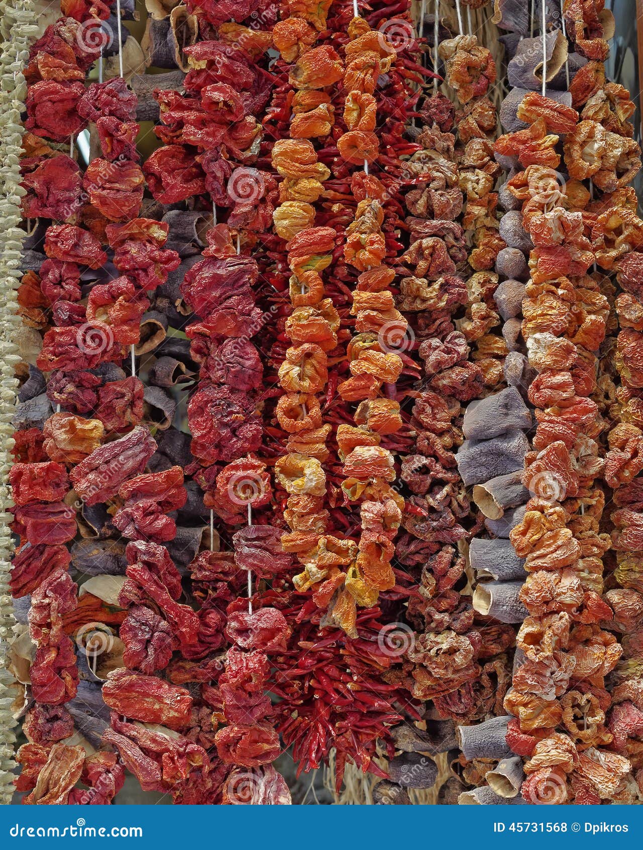 Greece, Dried Vegetables at the Central Market Stock Photo Image of tomatoes, fresh 45731568