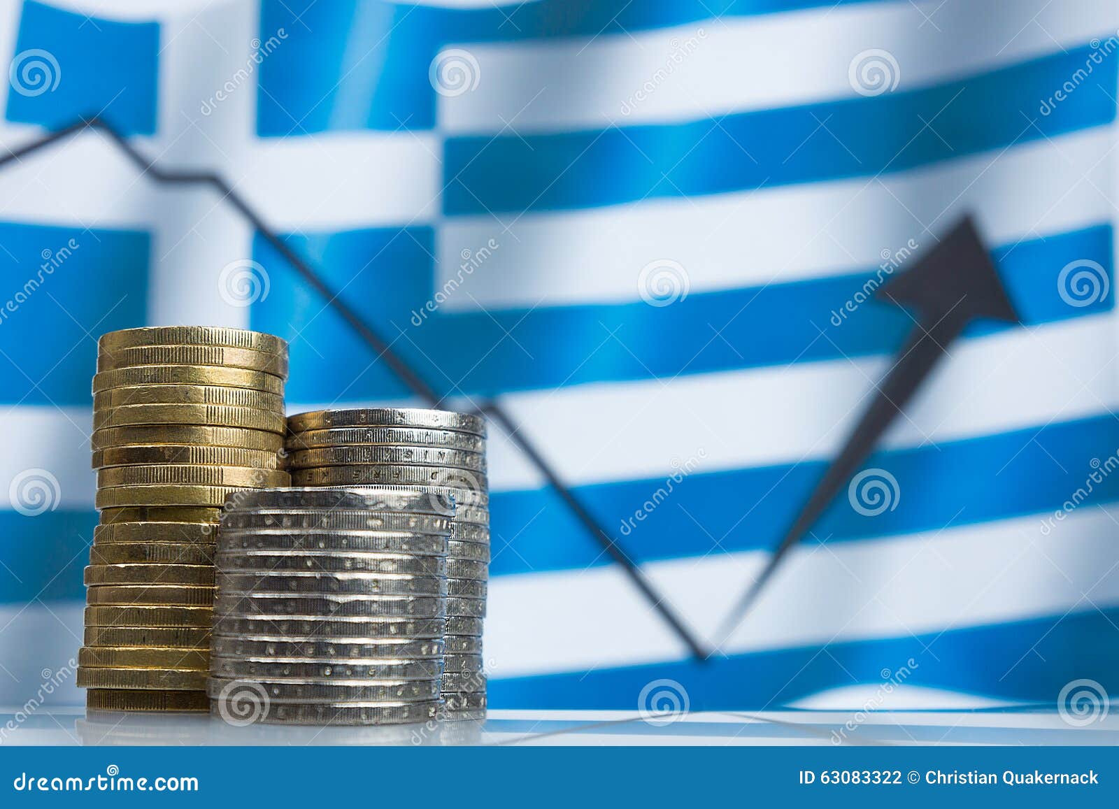 Greece stock photo. Image of white, interest, flag, debt 63083322