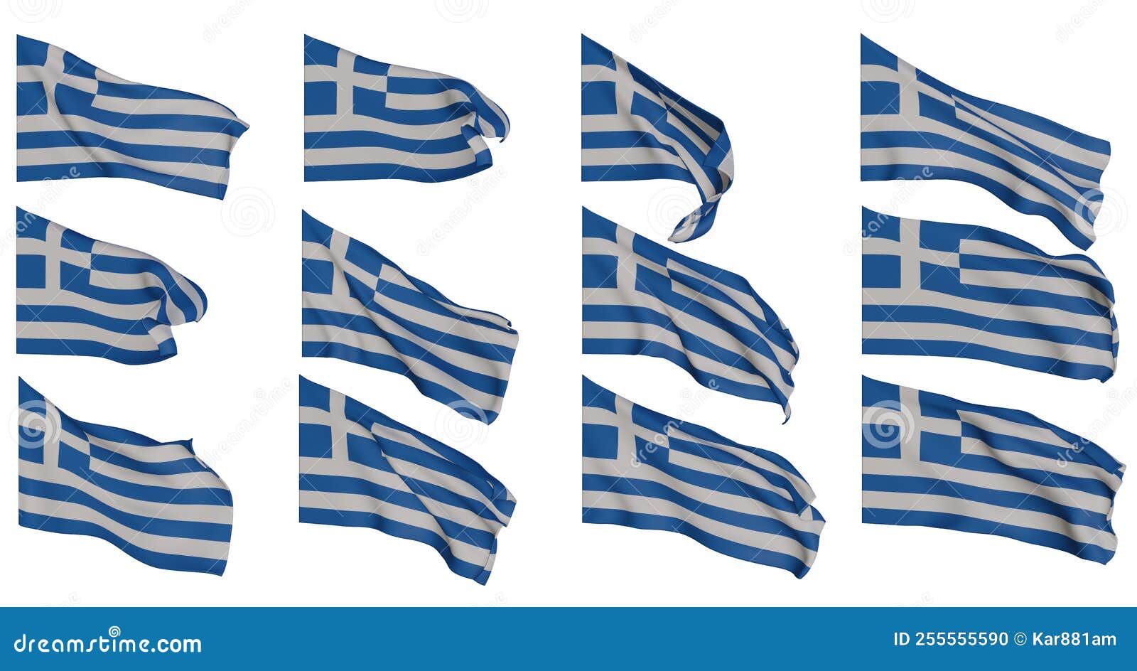 Greece Flag, Greece Flags Collection, Flags of Different Shaped 12 Flag