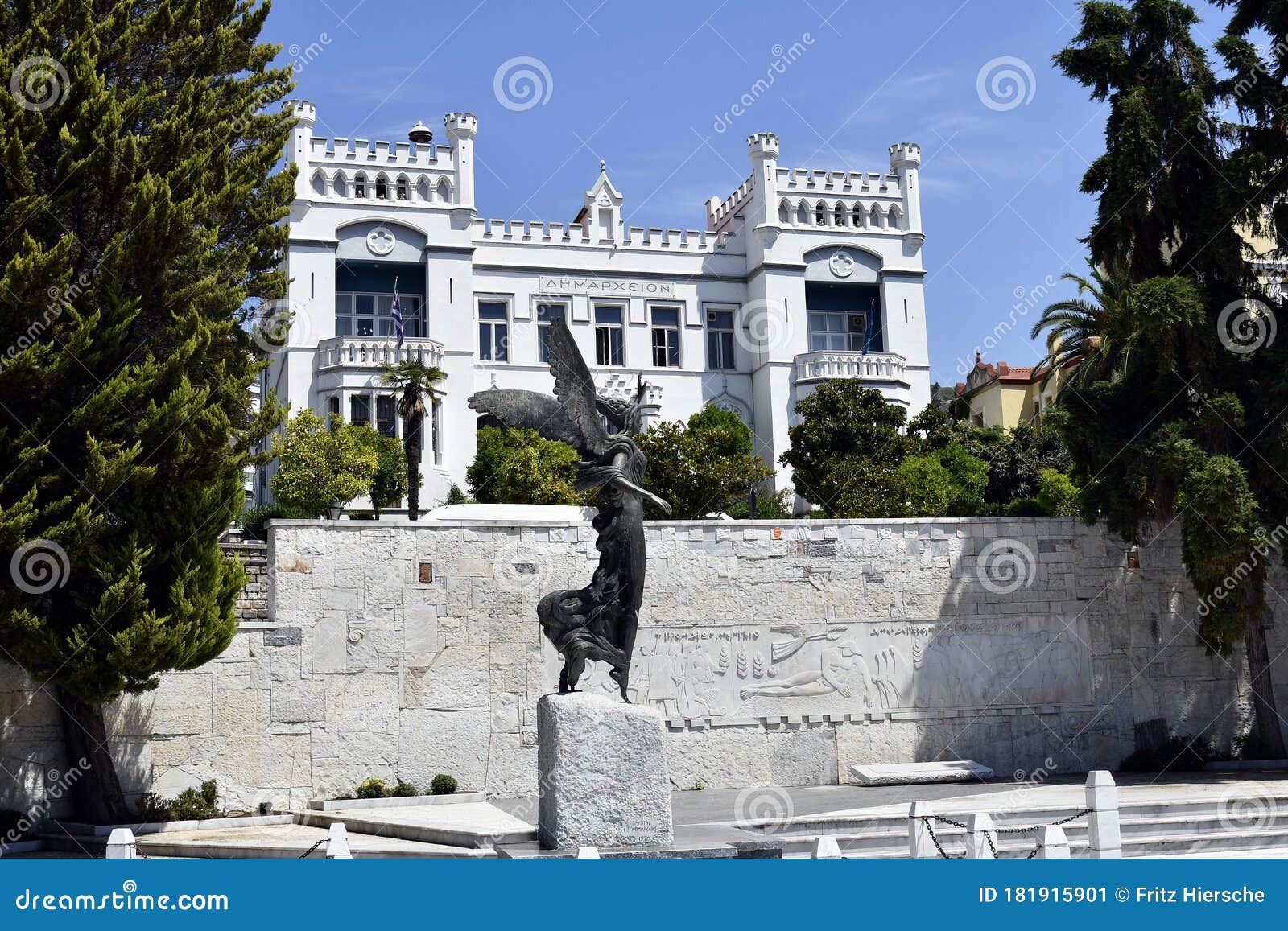 Greece , Kavala, Townhall And Nike 