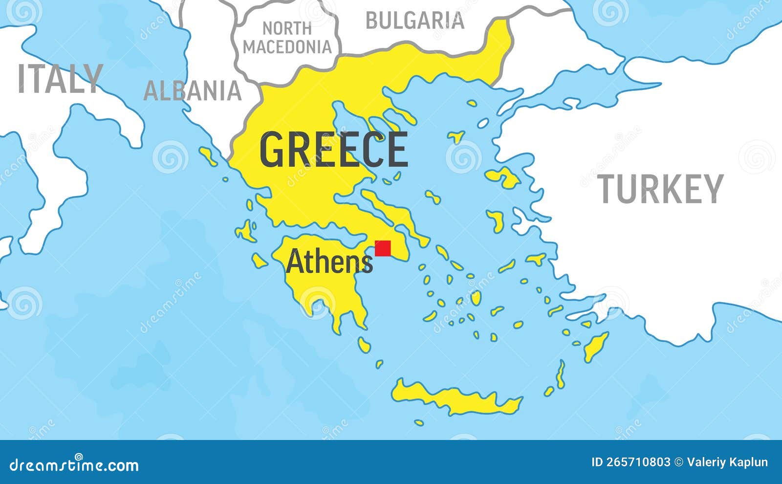 Greece Map. Zoom on World Map. Vector Illustration Stock Vector -  Illustration of zoom, blue: 265710803