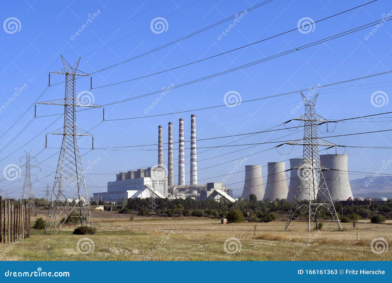 Greece, Power Plant stock image. Image of cables, power 166161363