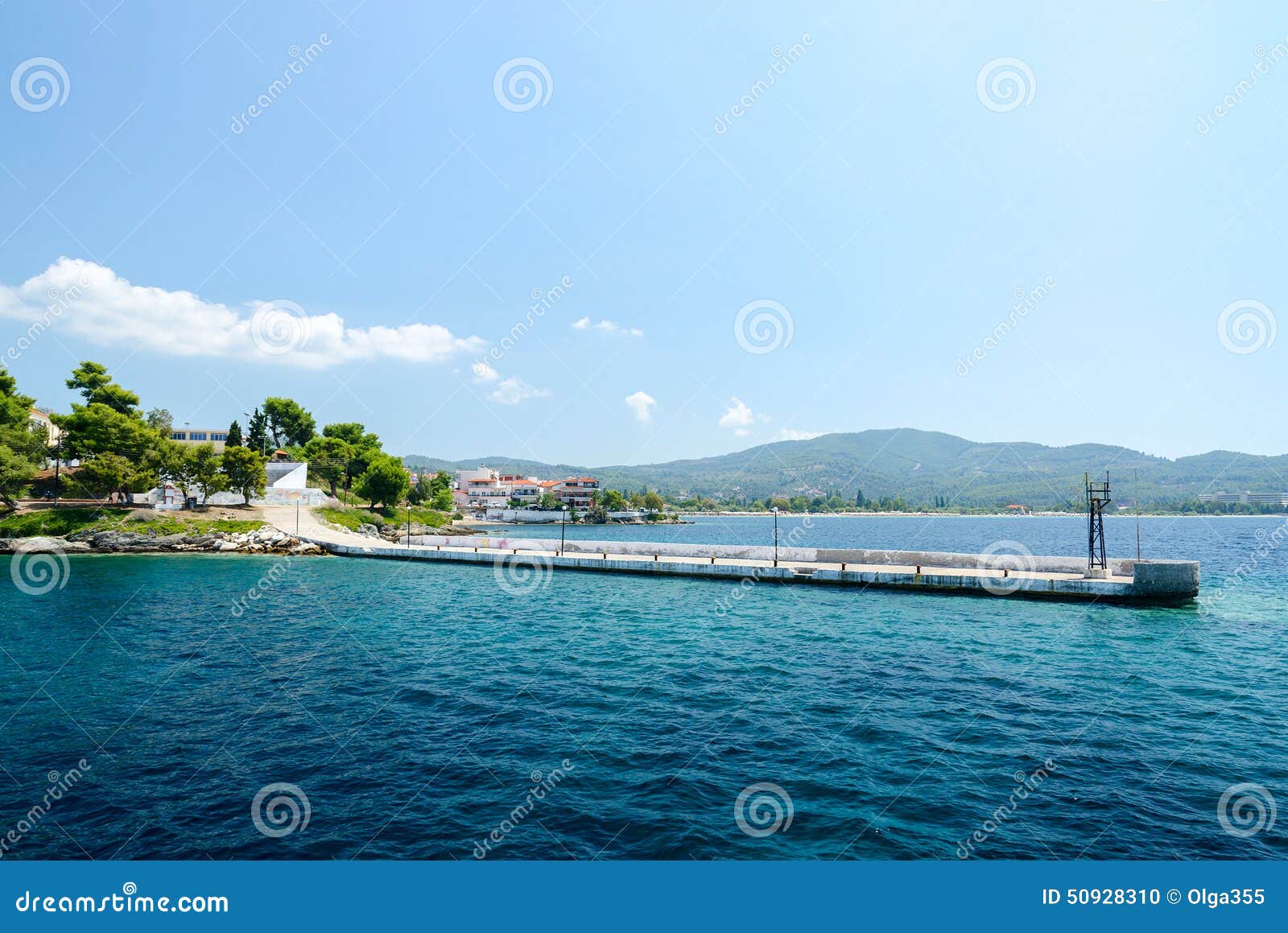 Greece, Sithonia, Old Pier in Neos Marmaras Stock Photo - Image of ...