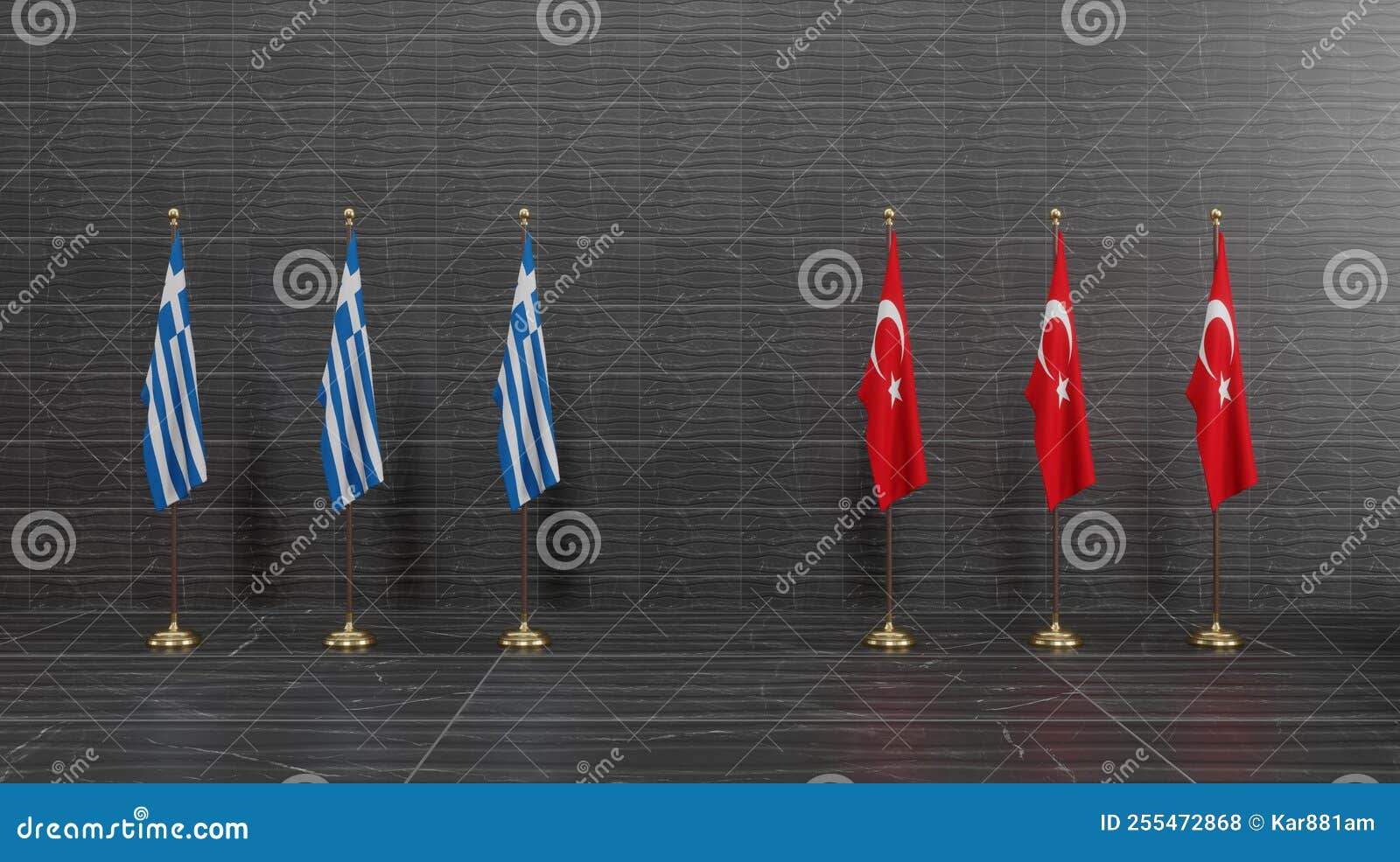Greece and Turkey Flags, Blue Sky Flag Greece and Flag Turkey, War
