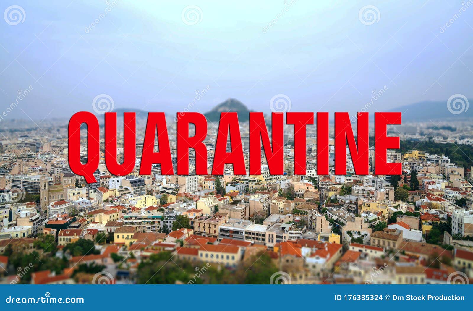 Greece under quarantine. stock photo. Image of building 176385324
