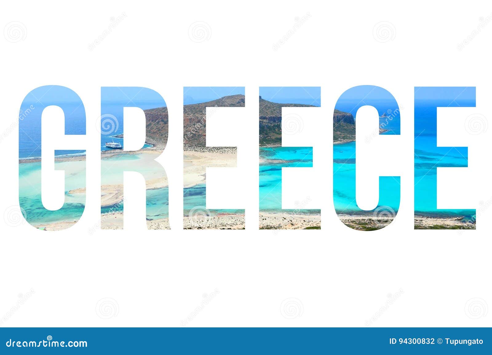 greece word sign country name background travel postcard photo 94300832