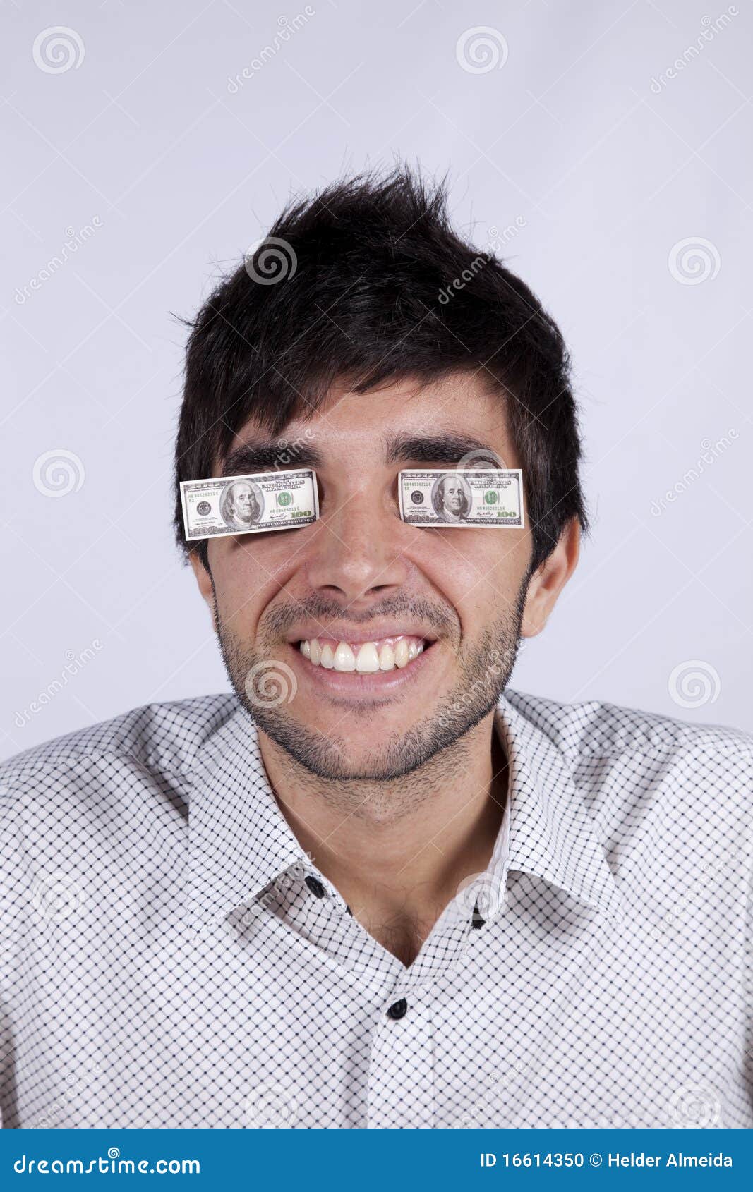 Greed makes you blind stock photo. Image of adult, happy 16614350