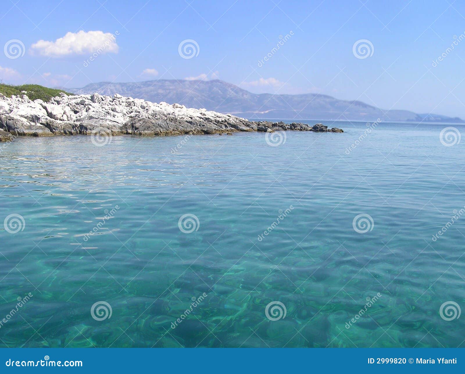 greek beach in ionian sea