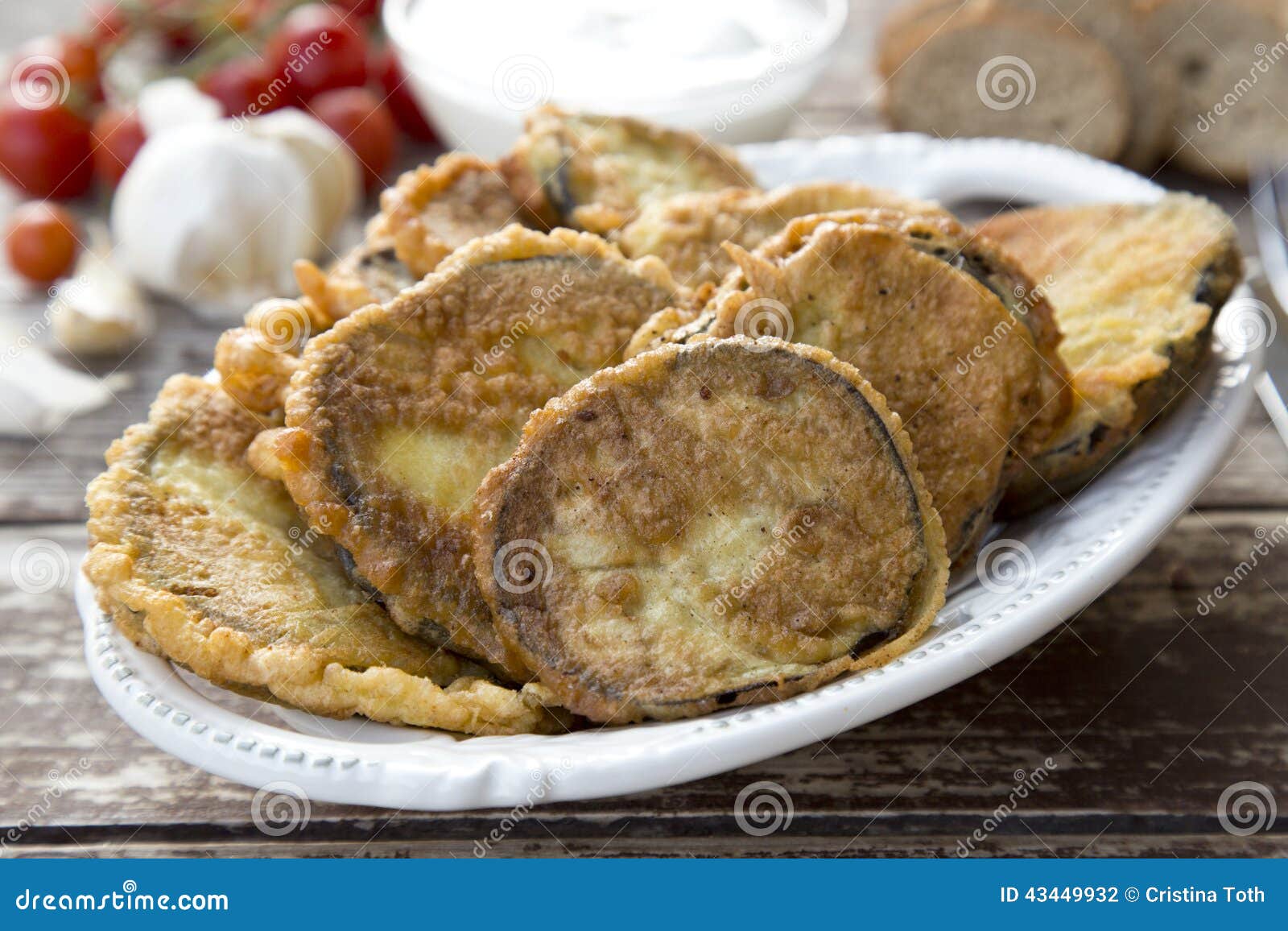 greek breaded eggplant slices