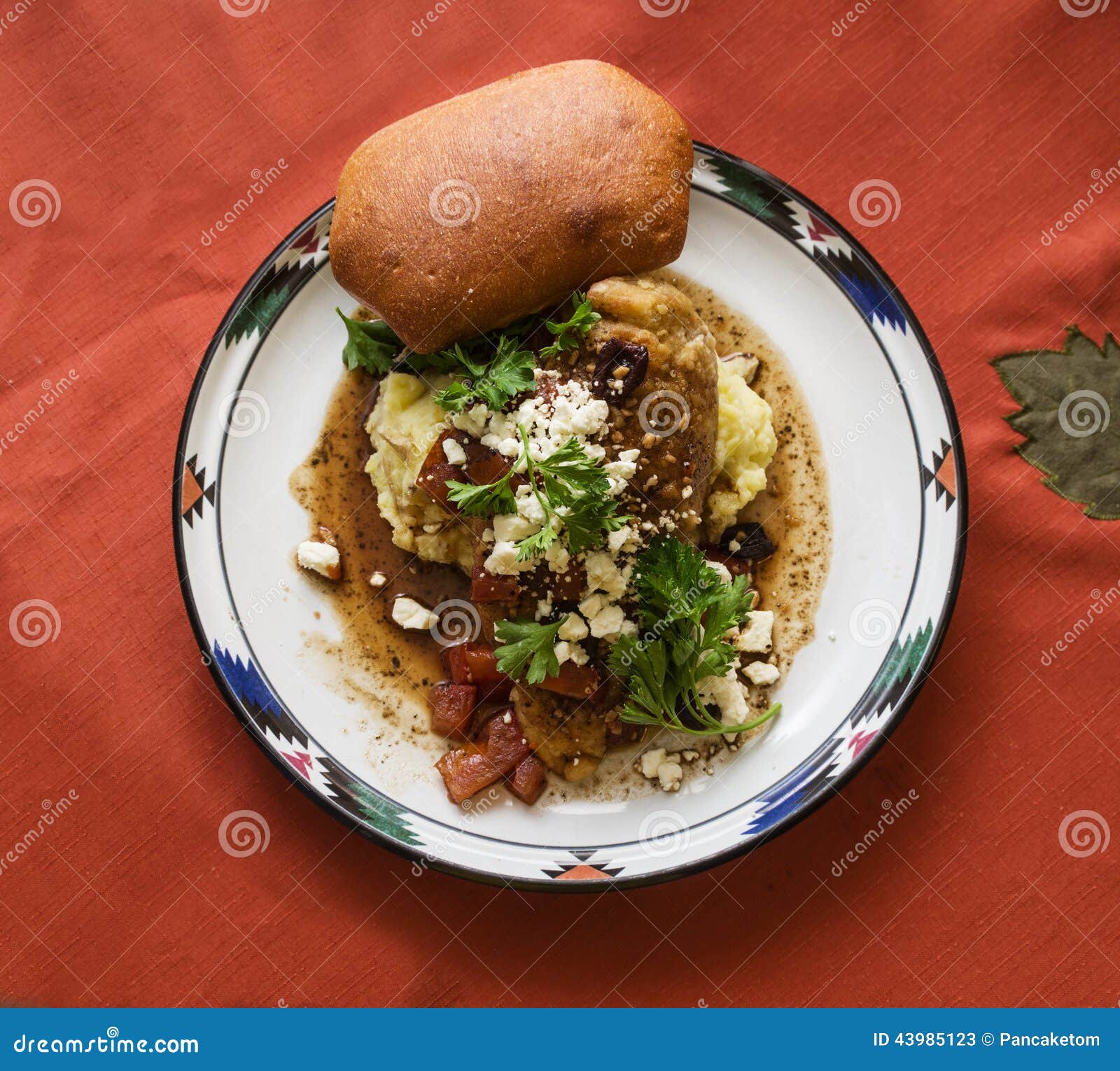Greek Chicken Cutlets stock image. Image of plate, greek 43985123