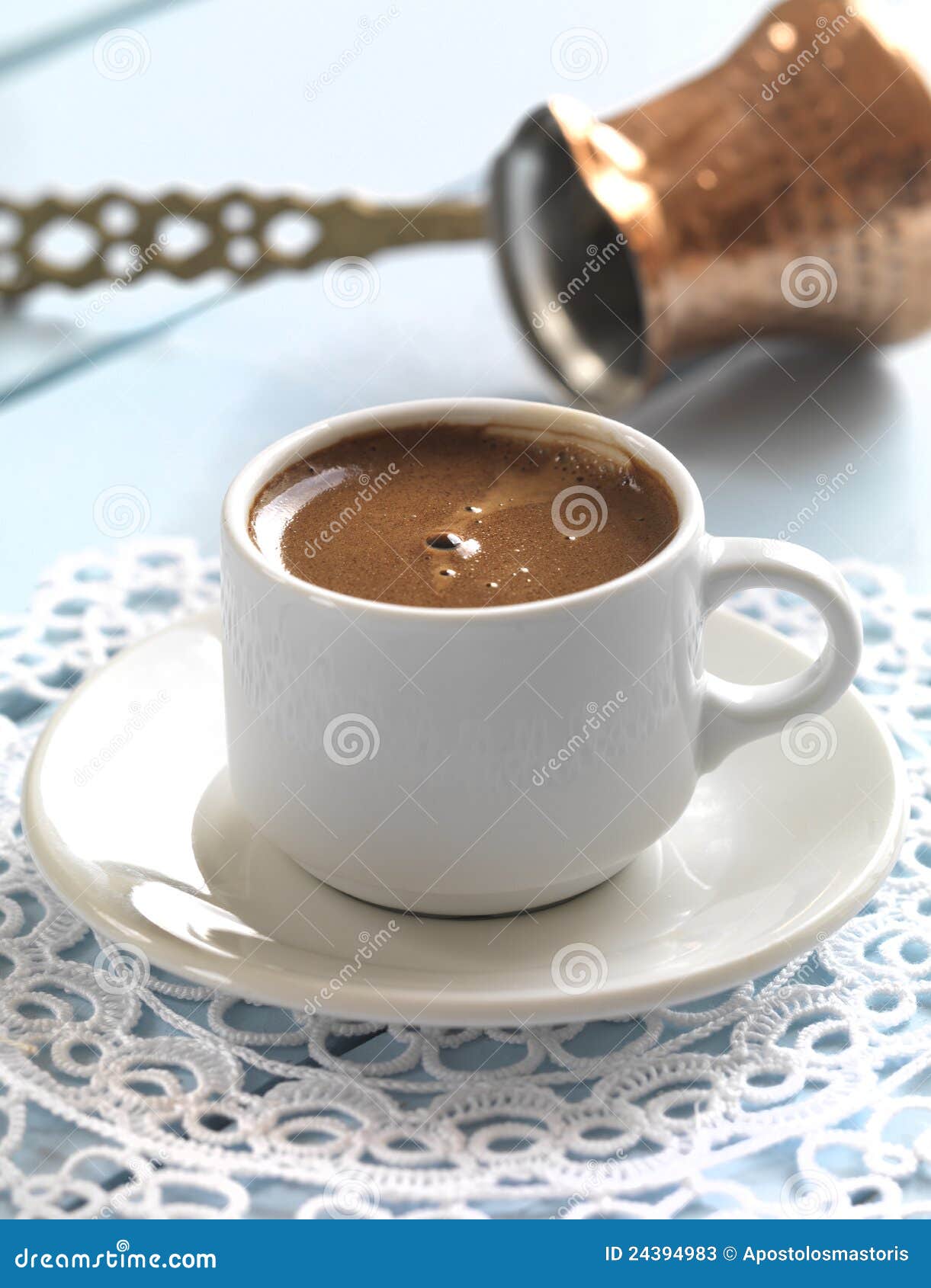 Greek coffee stock image. Image of greek, surface, white 24394983