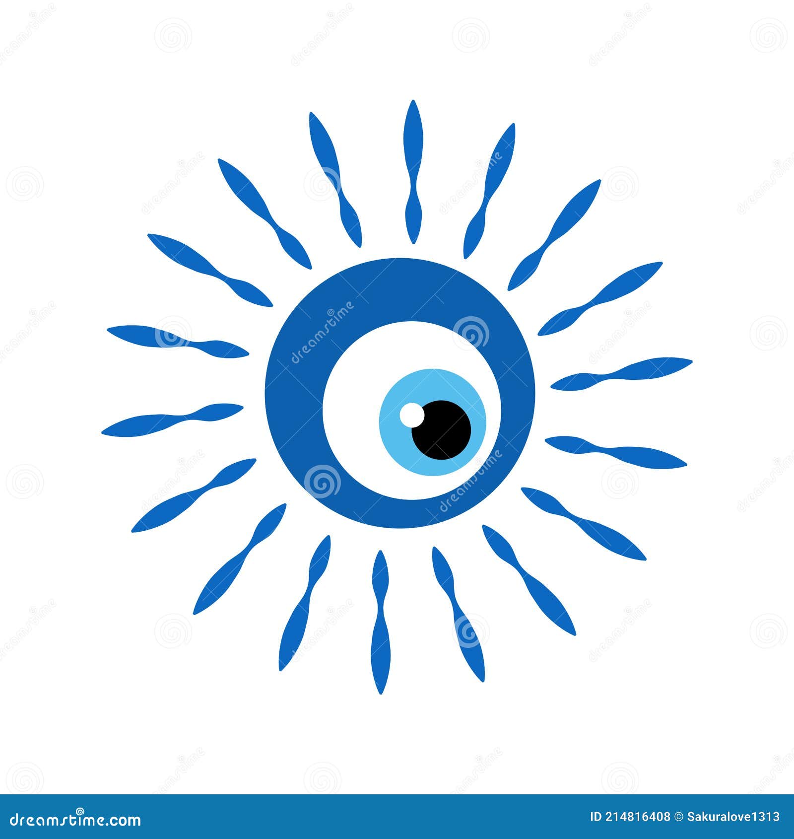 Greek Evil Eye, Symbol of Protection. Glass Turkish Eye Nazar Boncugu Stock  Vector - Illustration of culture, elements: 214816408