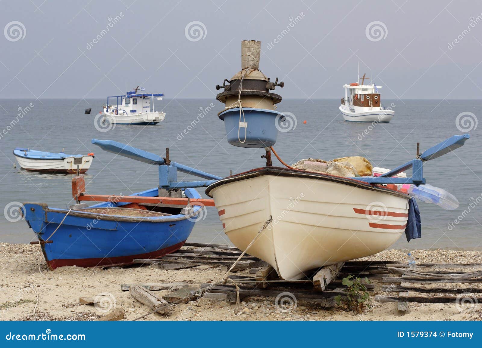 Greek fishing boats stock photo. Image of holiday, rowboat ...