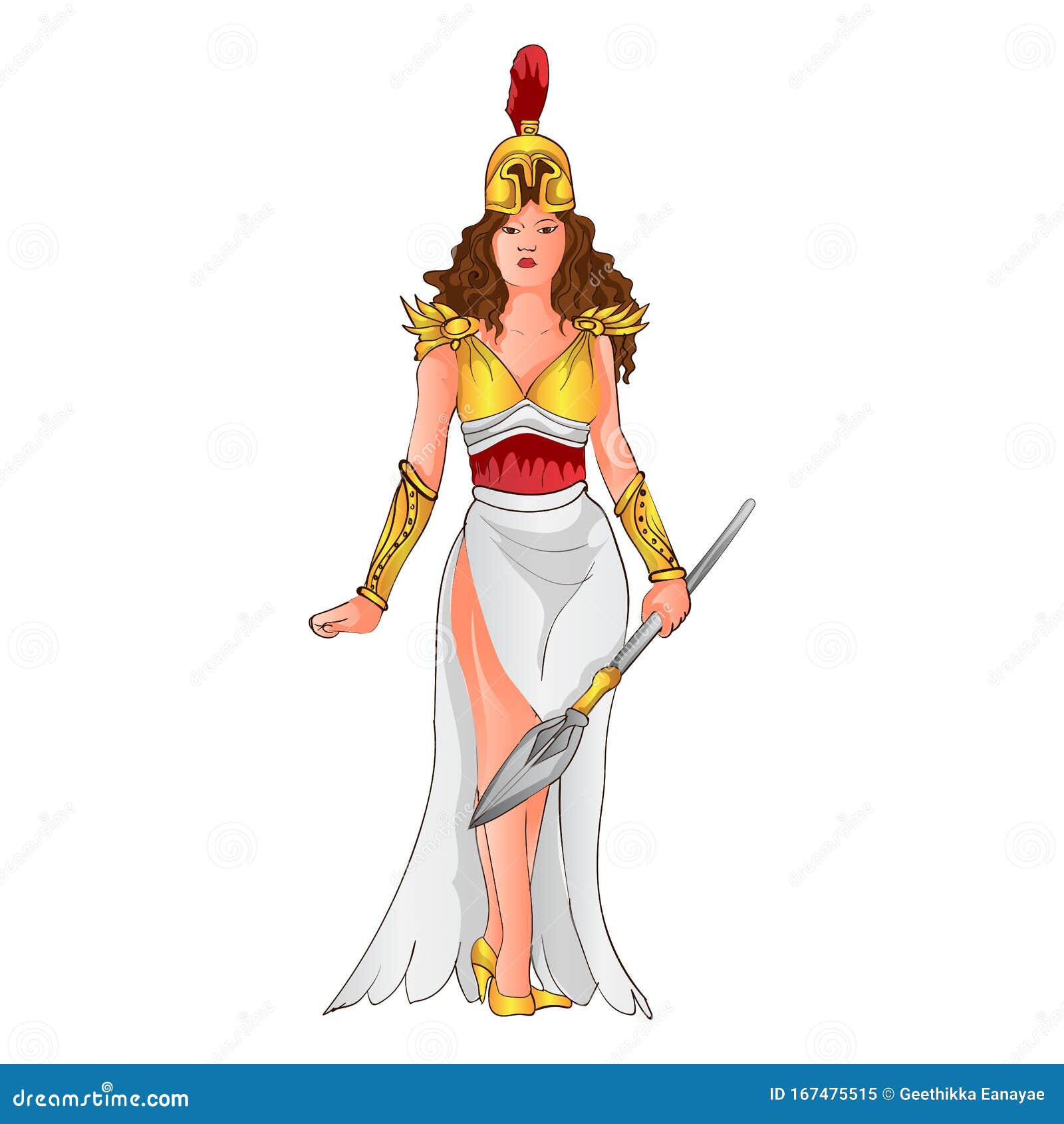 cartoon goddess athena