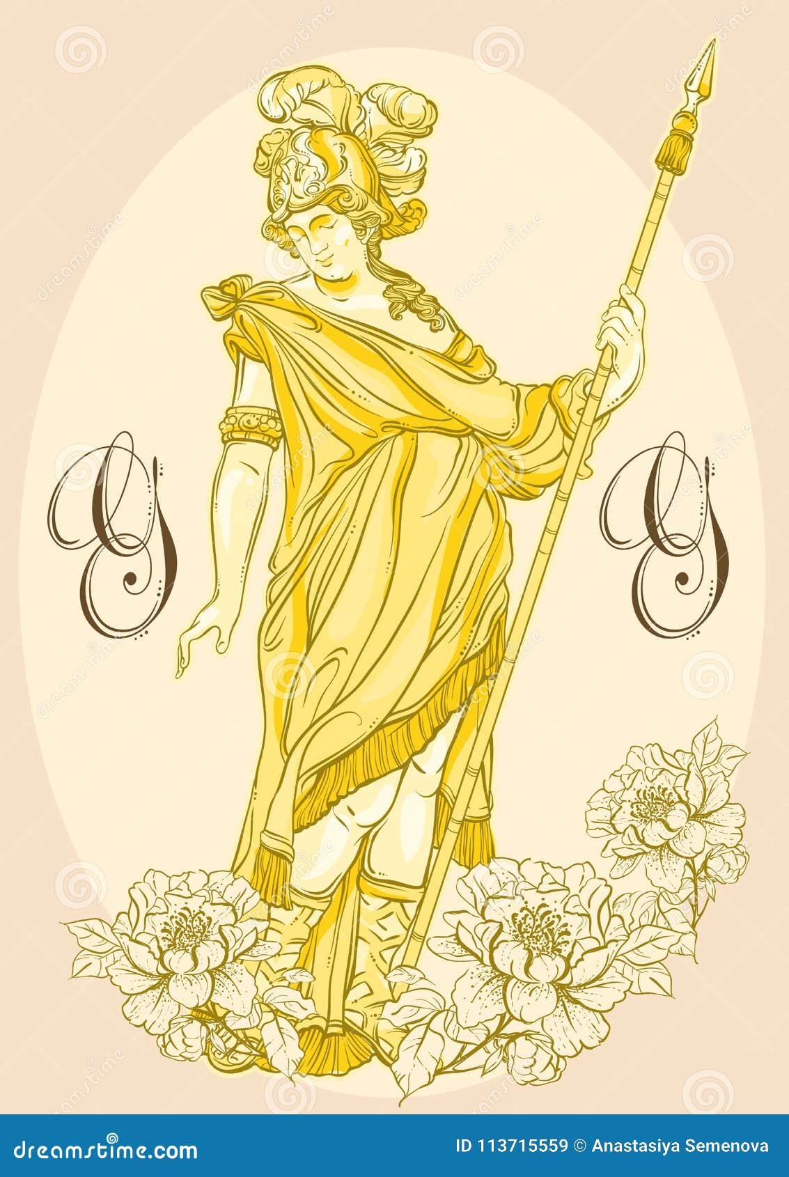 greek god, the mythological hero of ancient greece. hand-drawn beautiful  artwork . classicism. myths and legends.
