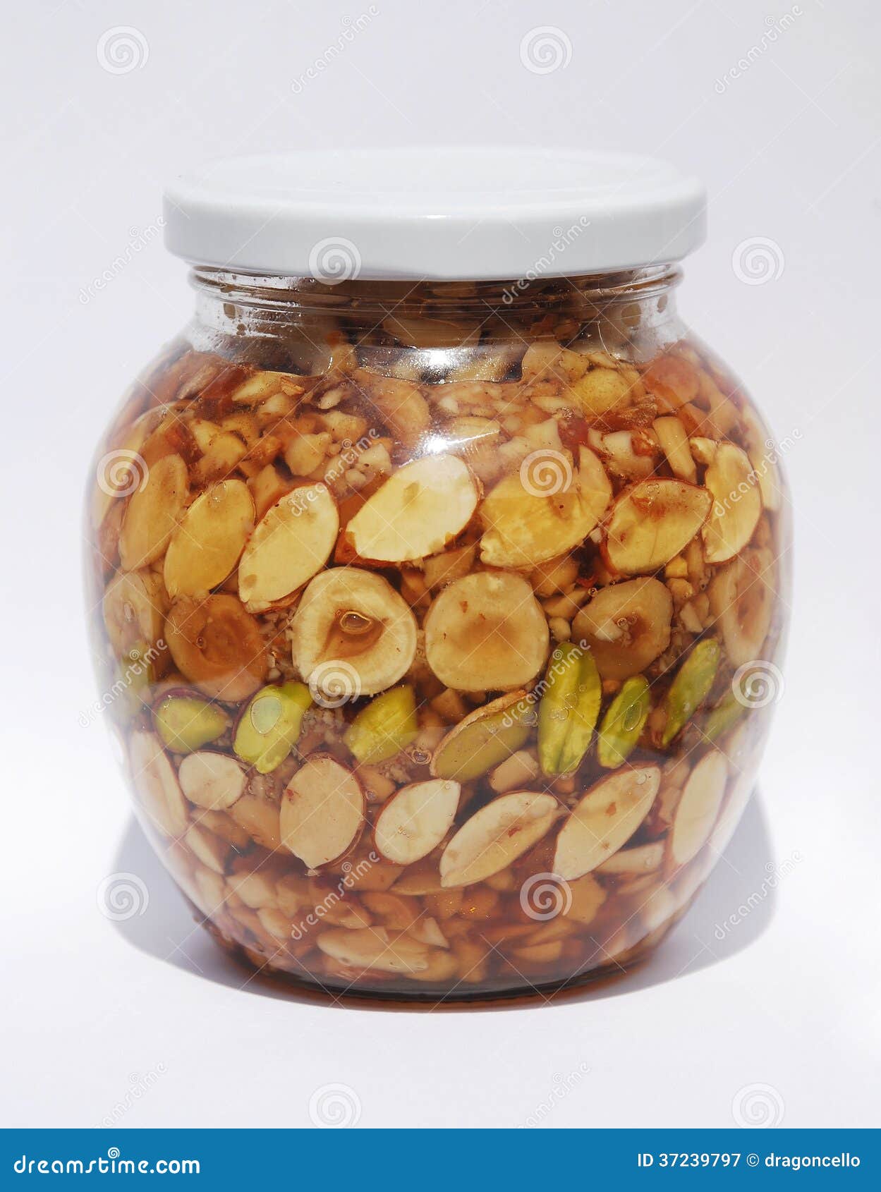 Greek Honey and Nuts Jar in Natural Light Stock Image - Image of desert,  honey: 37239797