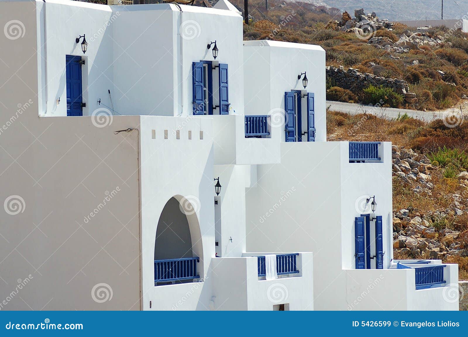 Greek house stock image. Image of island, house 5426599