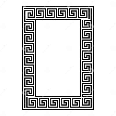 Greek Key Rectangle Frame. Greek Border. Vector Stock Vector ...