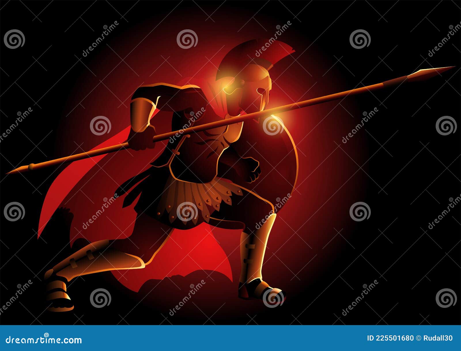 Greek Mythical Figure Achilles Stock Vector - Illustration of mythical ...