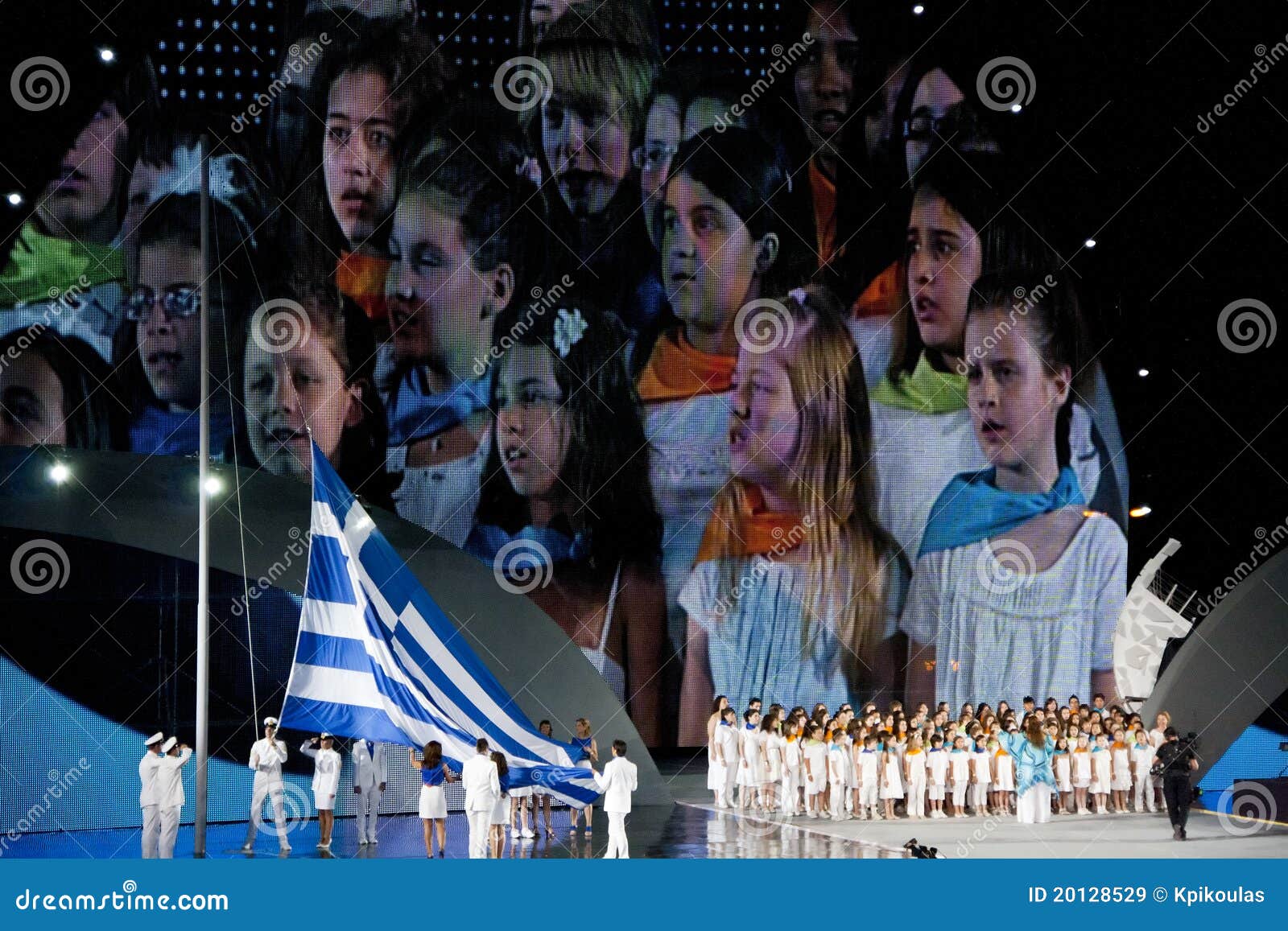 Greek National Anthem by Children Choir Editorial Stock Image Image