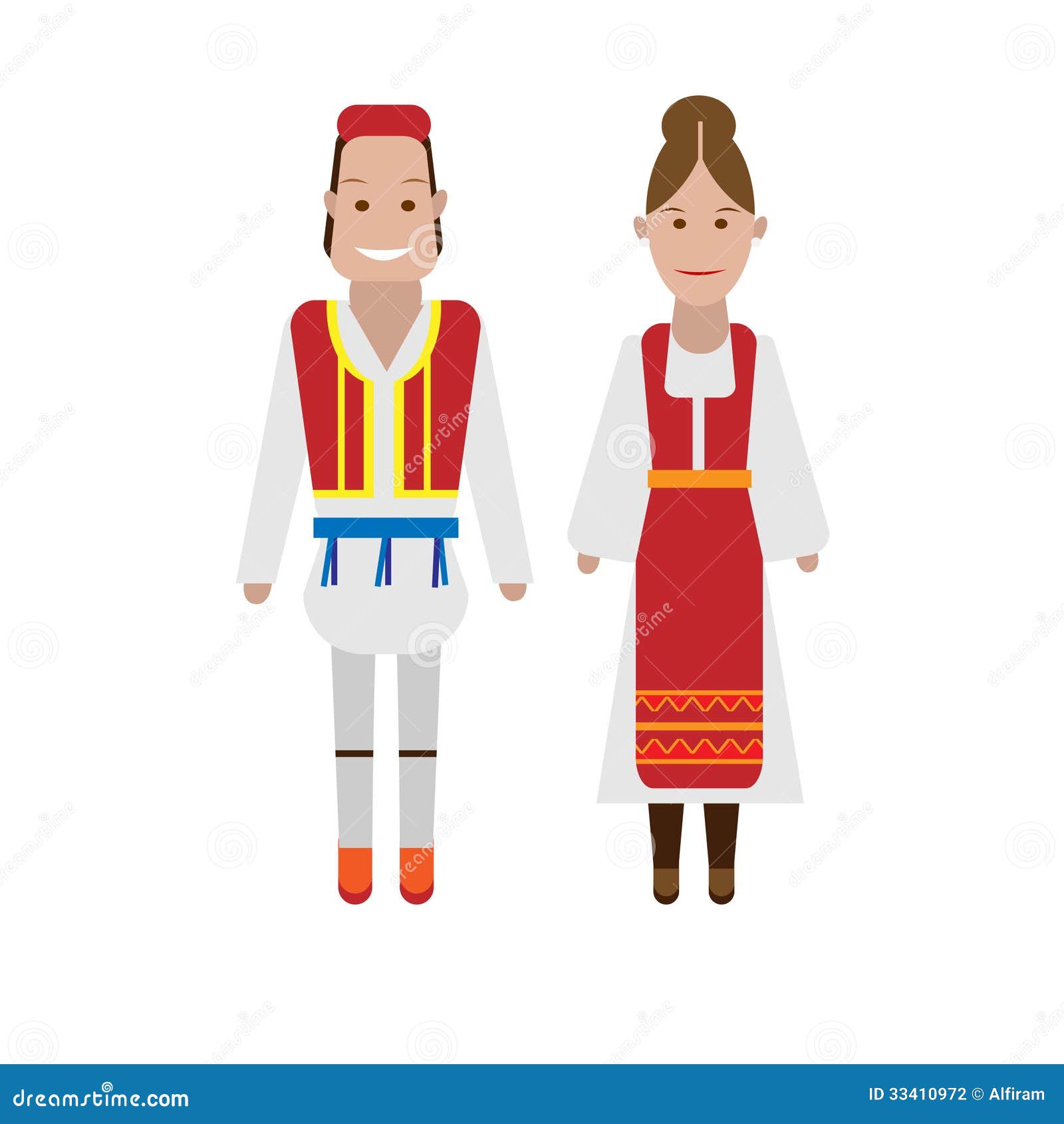 Greek national costume stock vector. Illustration of background - 33410972