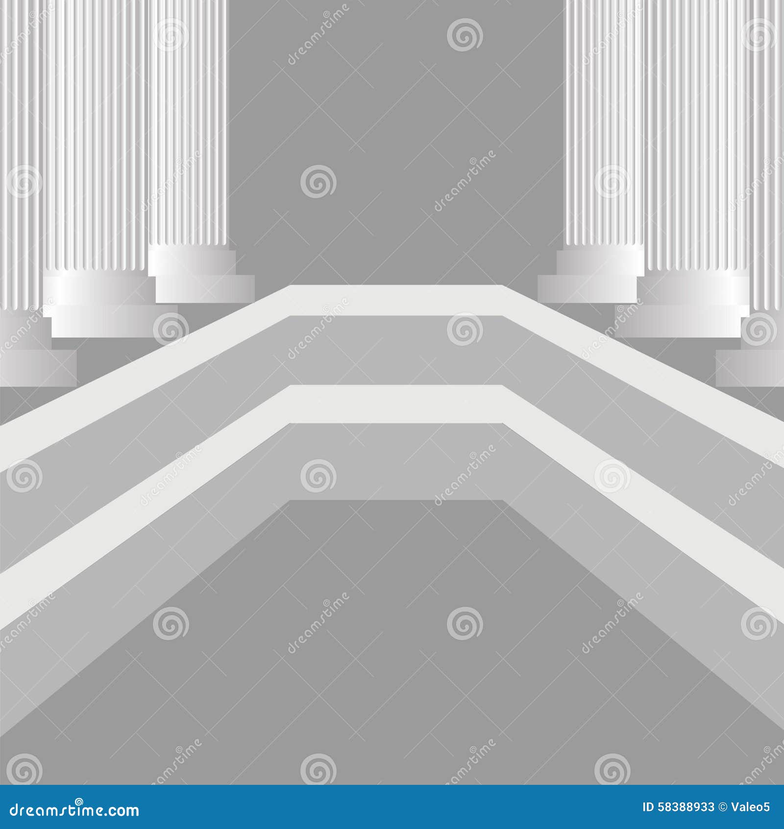 Greek Pillars stock vector. Illustration of doric, architecture 58388933
