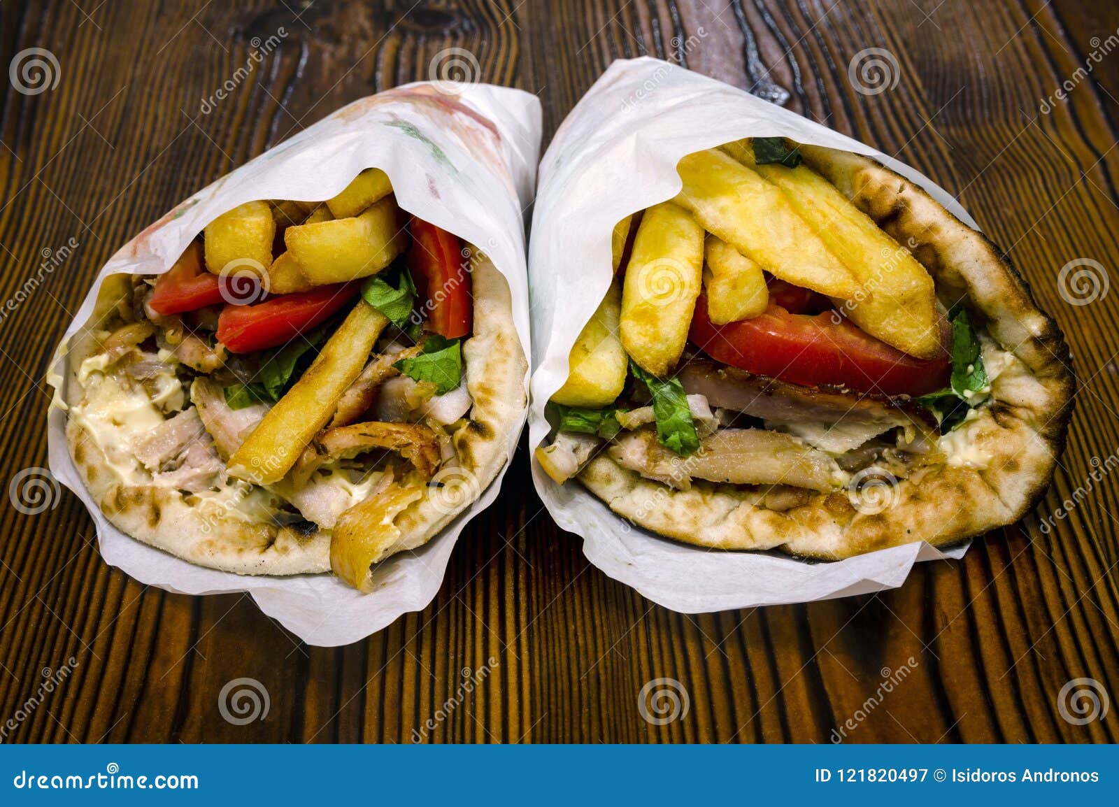 Pita gyros souvlaki