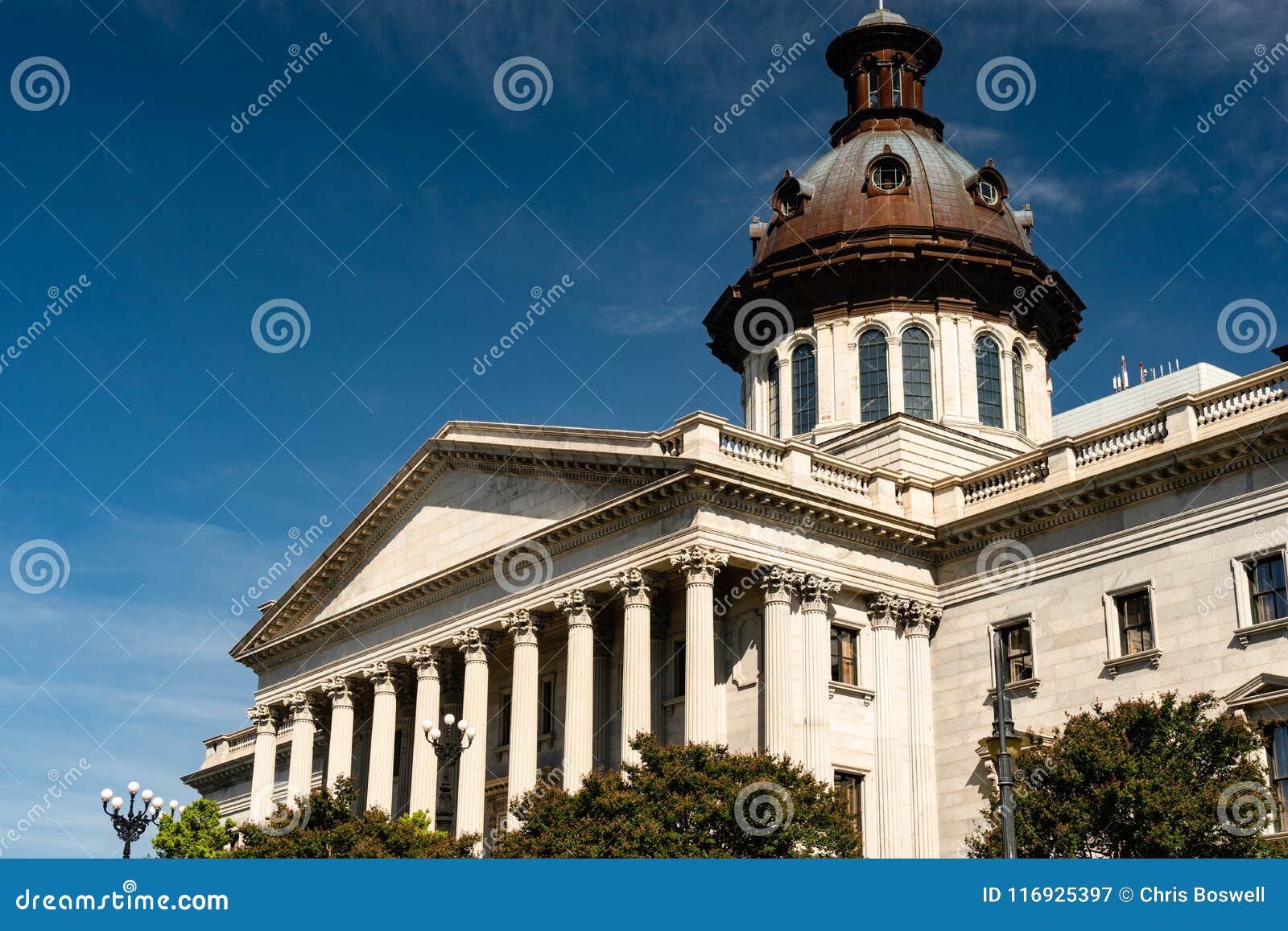 steps and columns of the south carolina statehouse in columbia