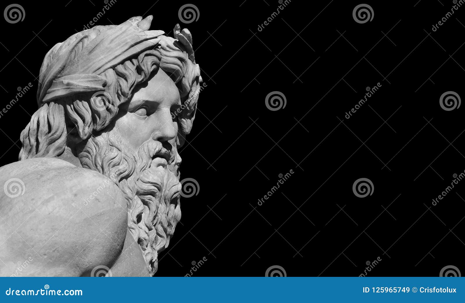 roman statue face god